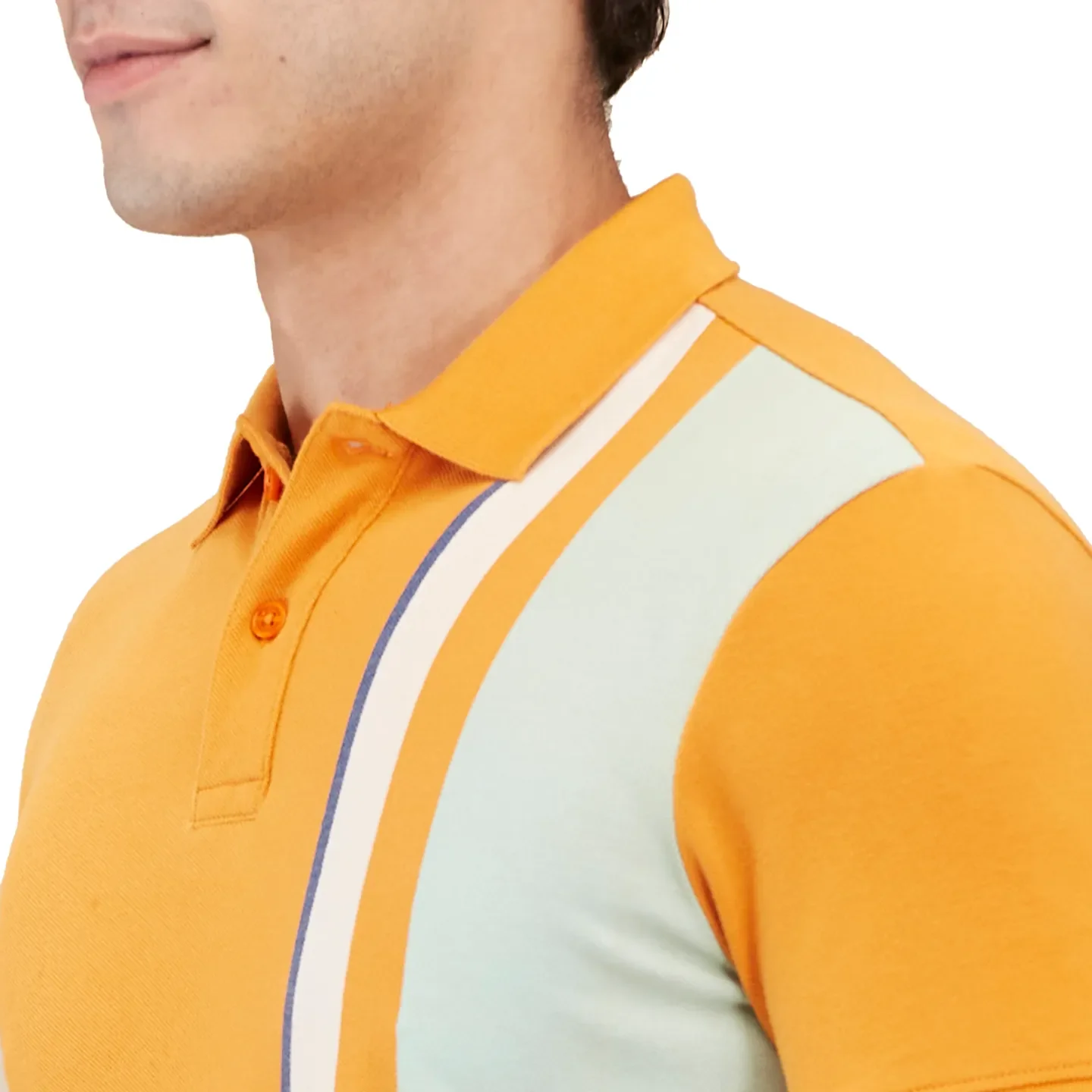 Yellow Regular Fit Men's Polo T-shirt by Being Human Clothing - Image 5