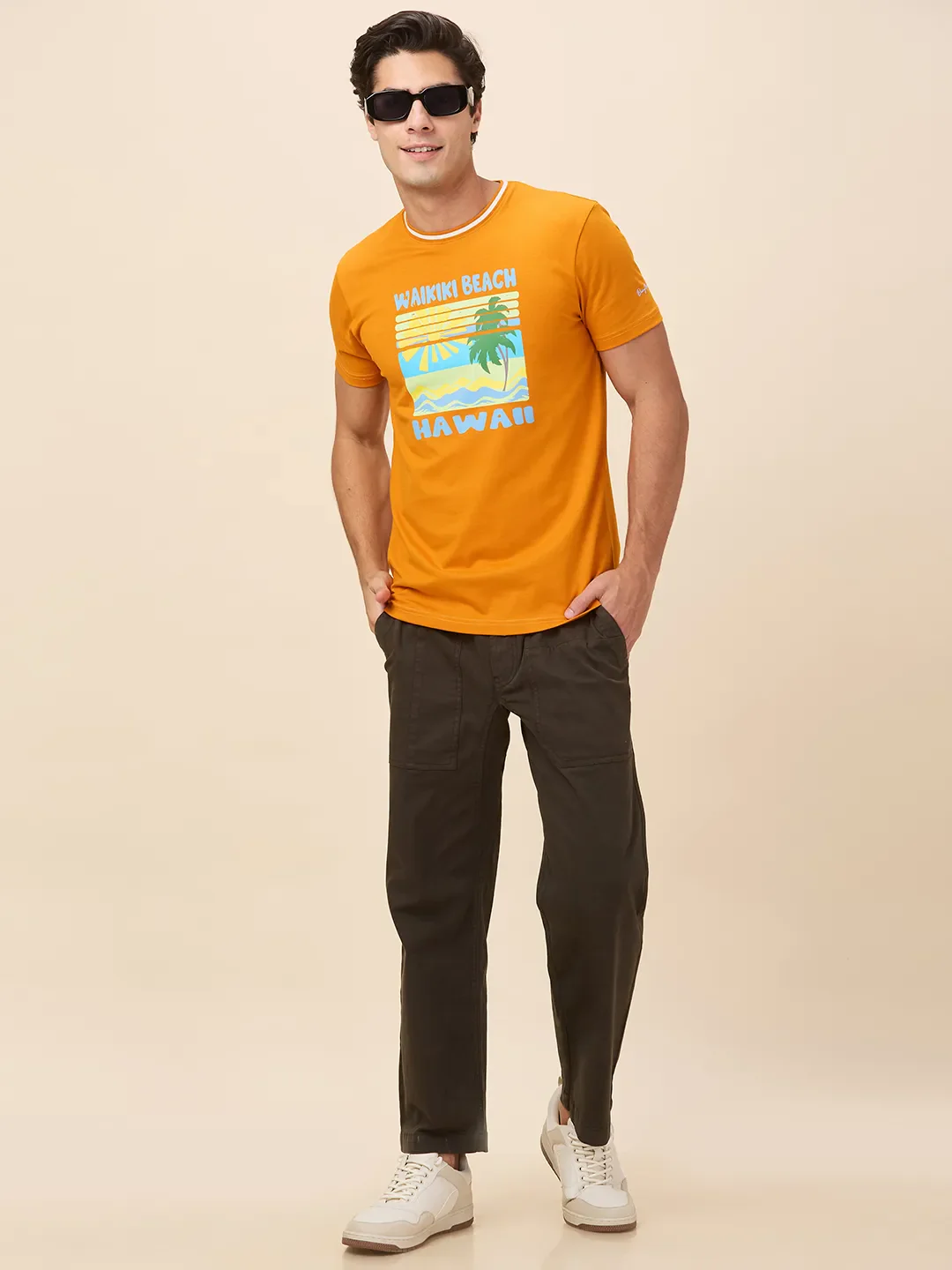 Amber Slim Fit Round Neck Men's T-Shirt by Being Human Clothing - Image 6