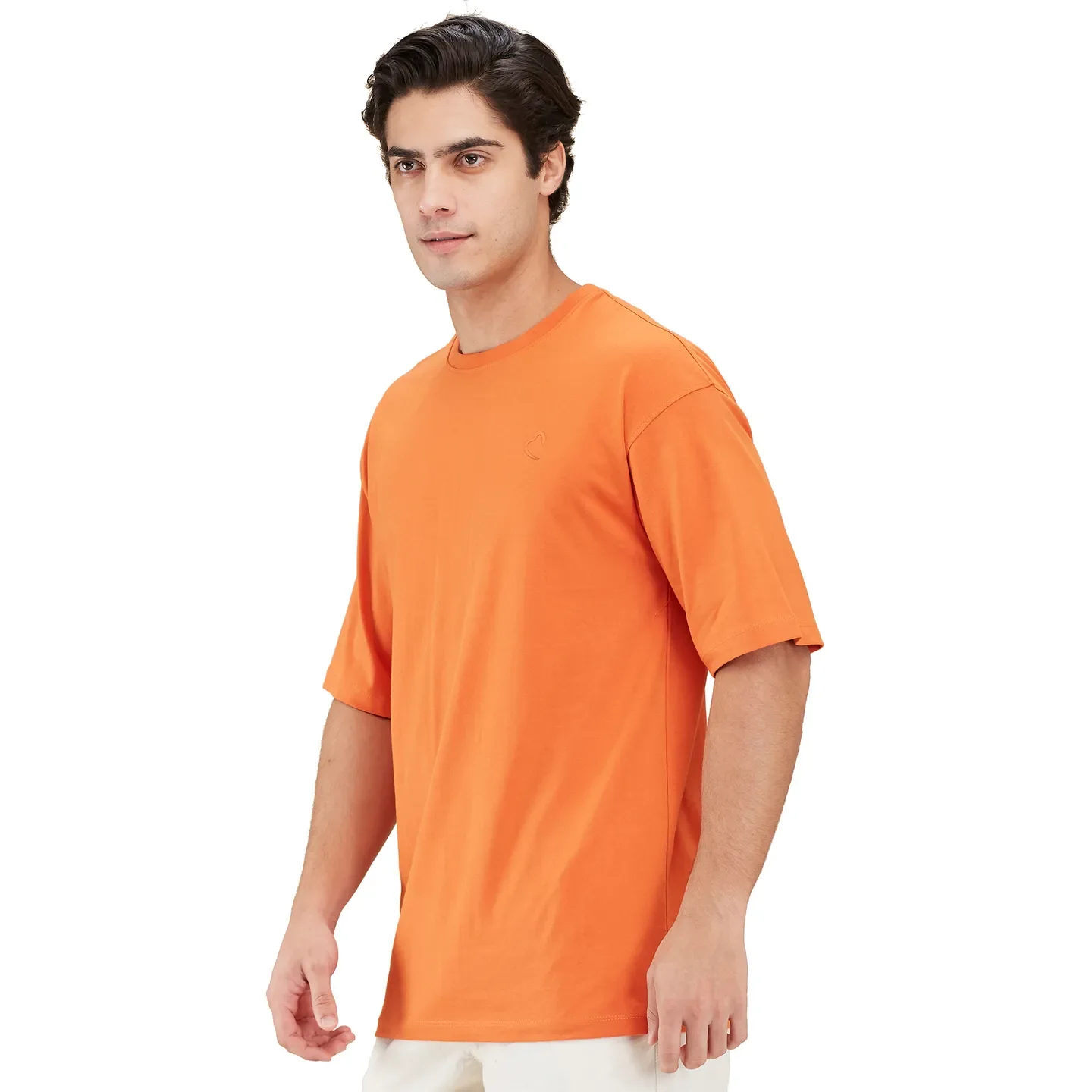 Orange Easy Fit Round Neck Men's T-Shirt by Being Human Clothing - Image 4