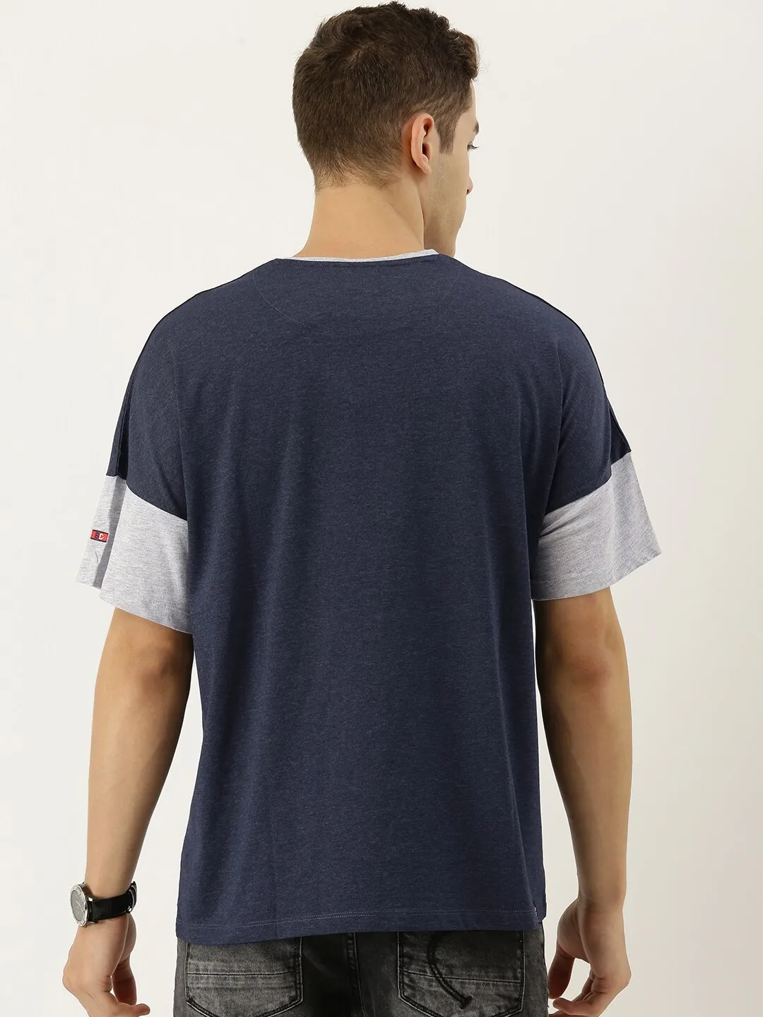 Grey Oversized Fit Men's T-Shirt by Being Human Clothing - Image 4