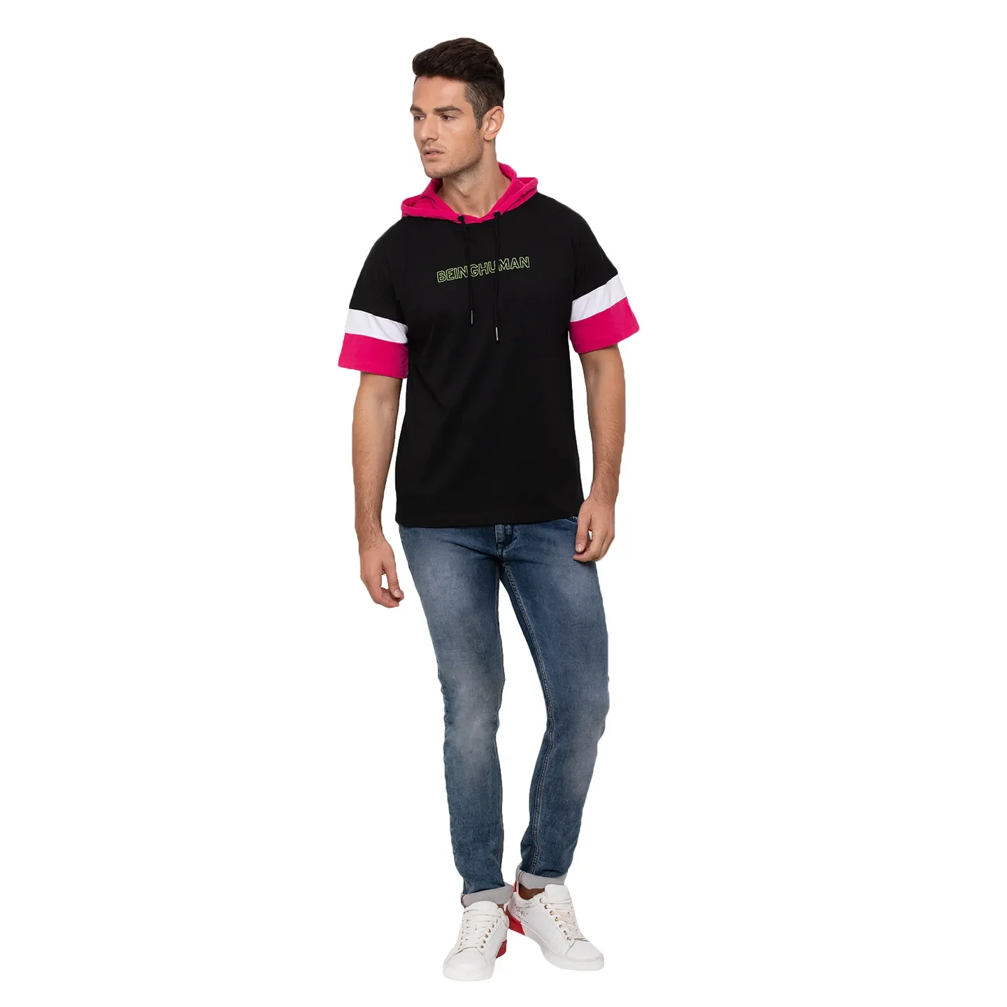 Black Oversized Fit Men's T-Shirt by Being Human Clothing - Image 2