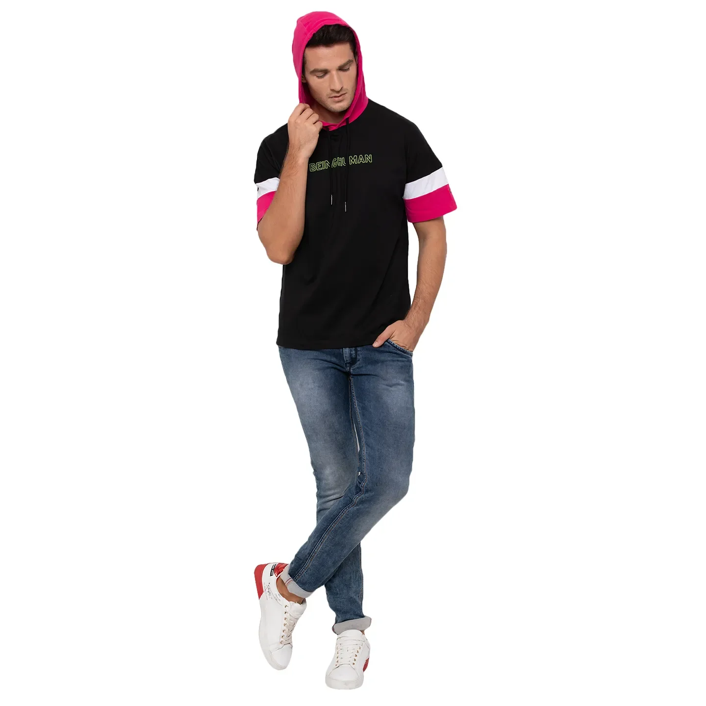 Black Oversized Fit Men's T-Shirt by Being Human Clothing - Image 5