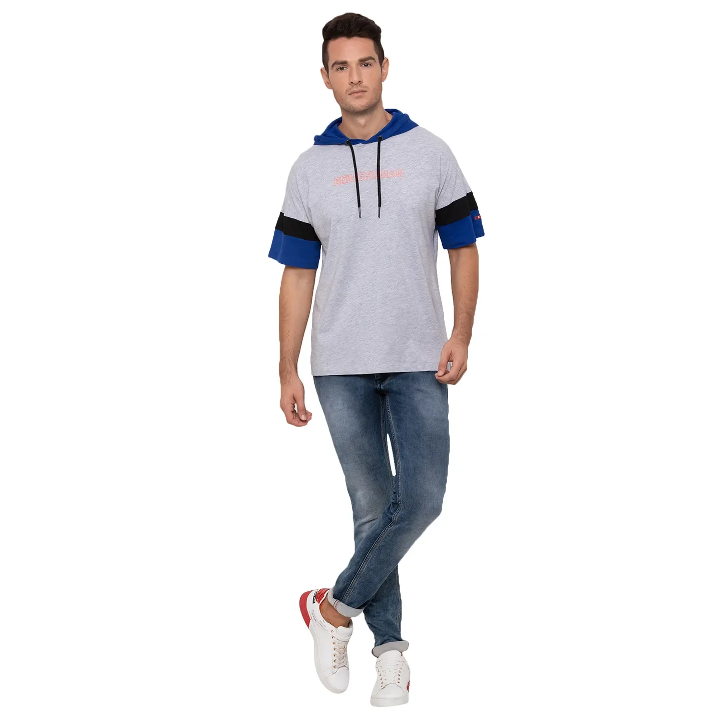 Grey Oversized Fit Men's T-Shirt by Being Human Clothing - Image 2