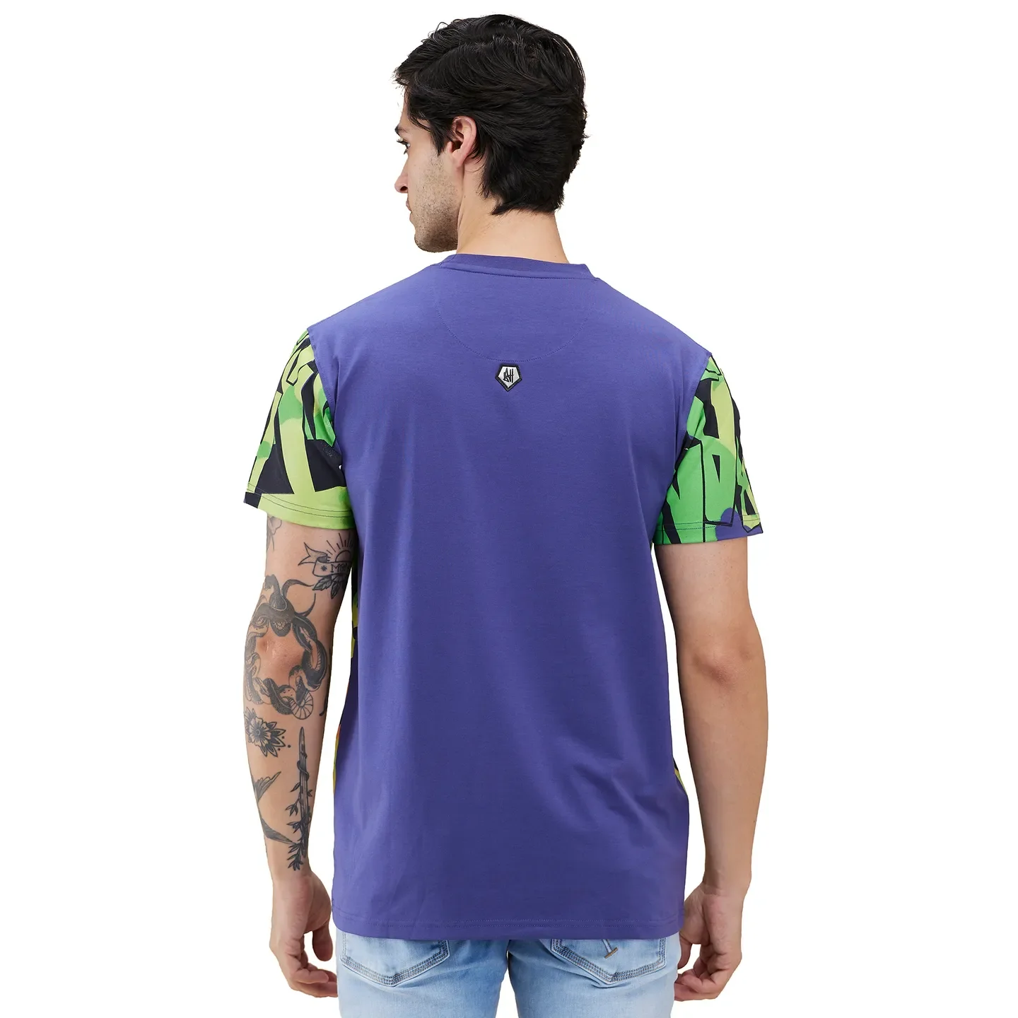 Future Dusk Easy Fit Round Neck Men's T-Shirt by Being Human Clothing - Image 3