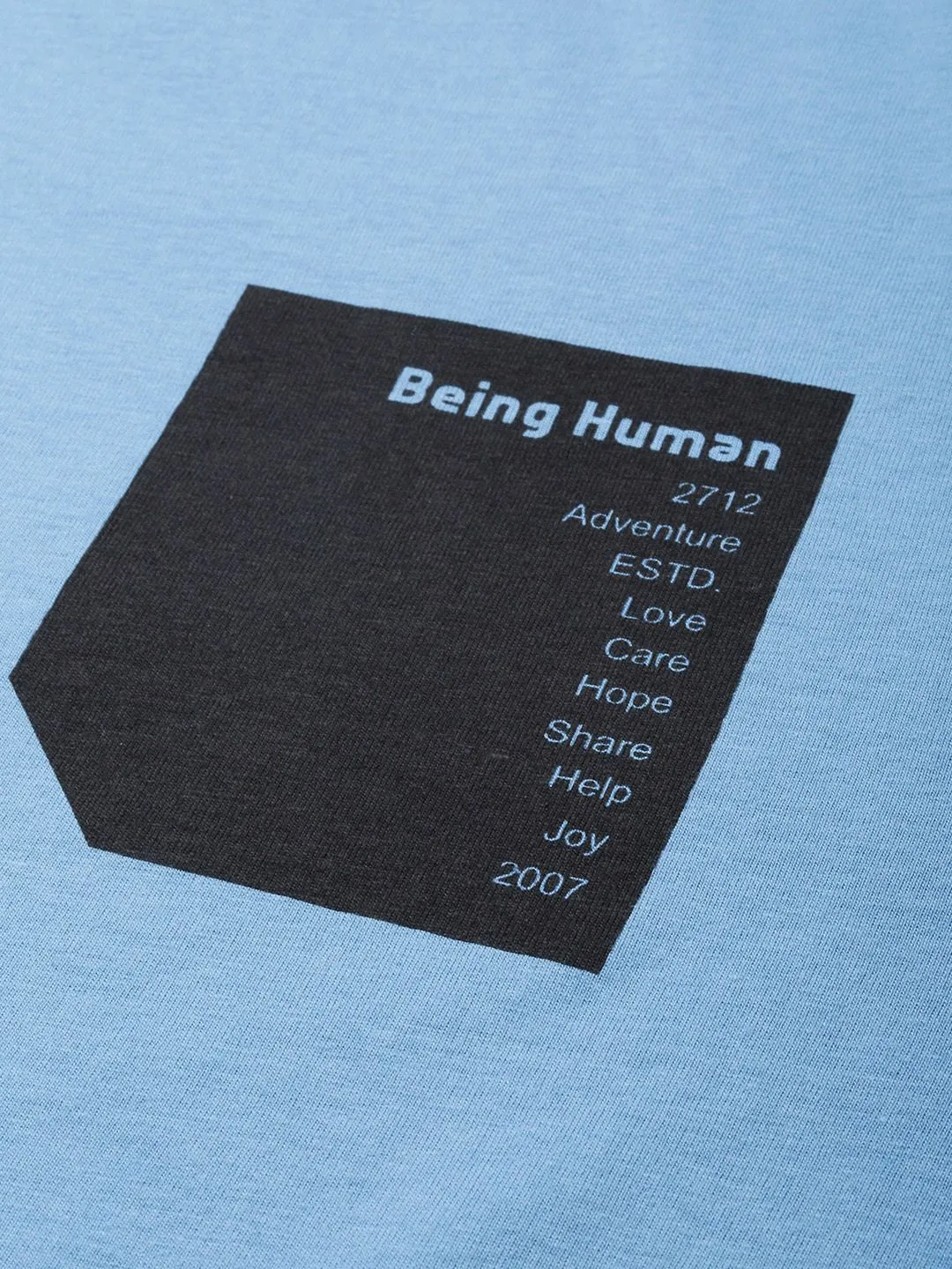 Blue Regular Fit Men's Long Sleeves T-Shirt by Being Human Clothing - Image 3