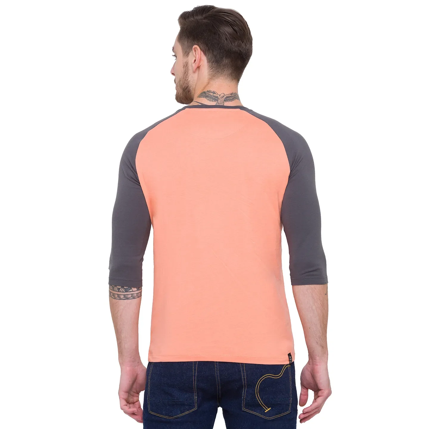 Pink Regular Fit Men's Long Sleeves T-Shirt by Being Human Clothing - Image 3