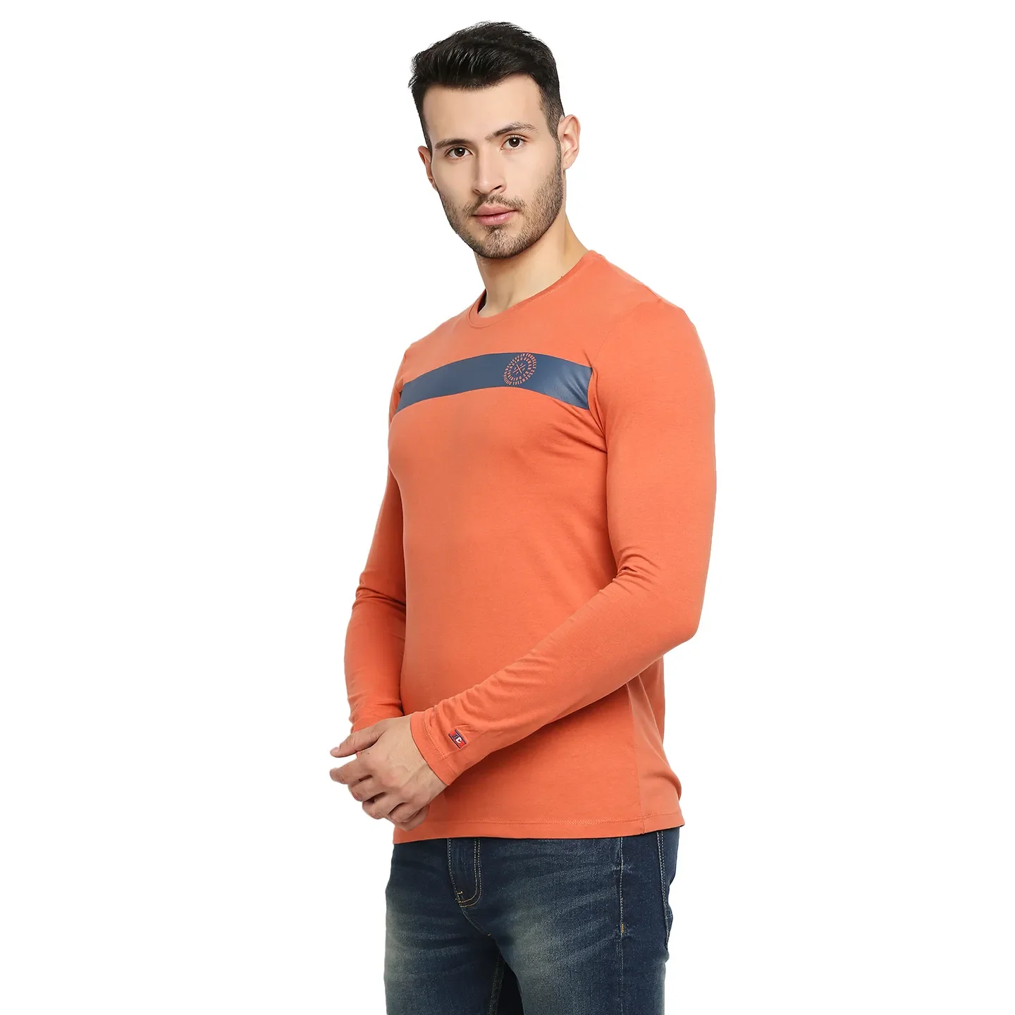 Brown Regular Fit Men's Long Sleeves T-Shirt by Being Human Clothing - Image 11