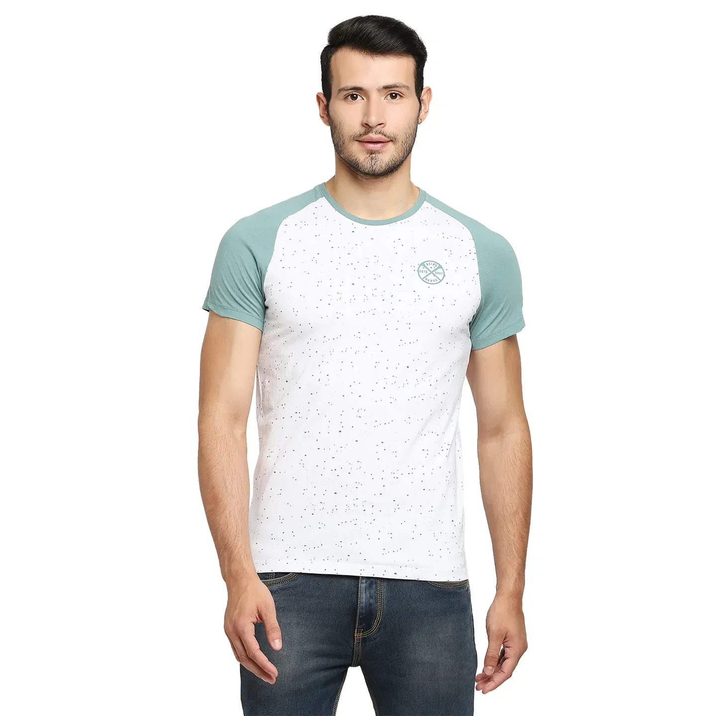 White Regular Fit Men's Short Sleeves T-Shirt by Being Human Clothing