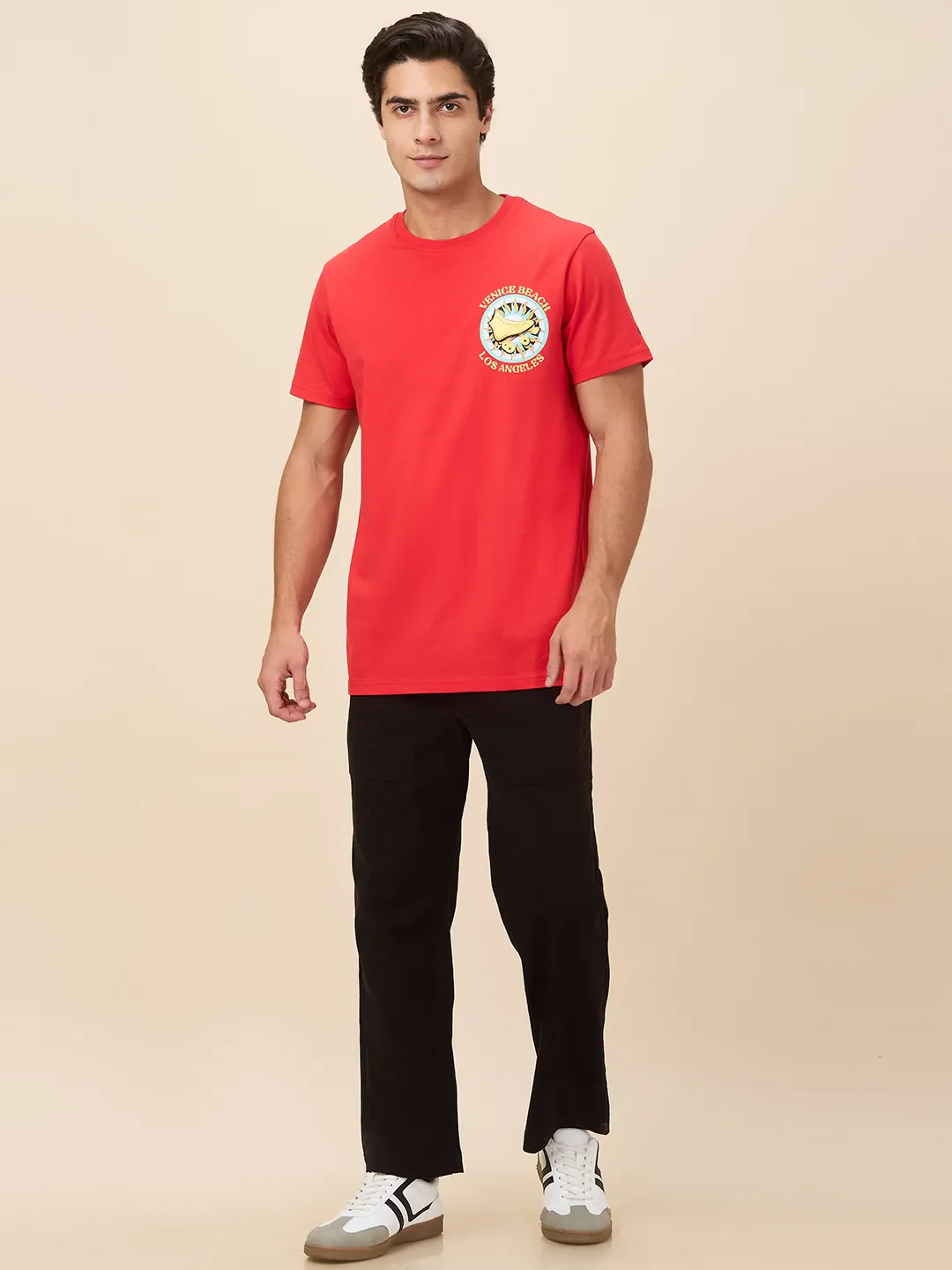 True Red Easy Fit Round Neck Men's T-Shirt by Being Human Clothing - Image 2