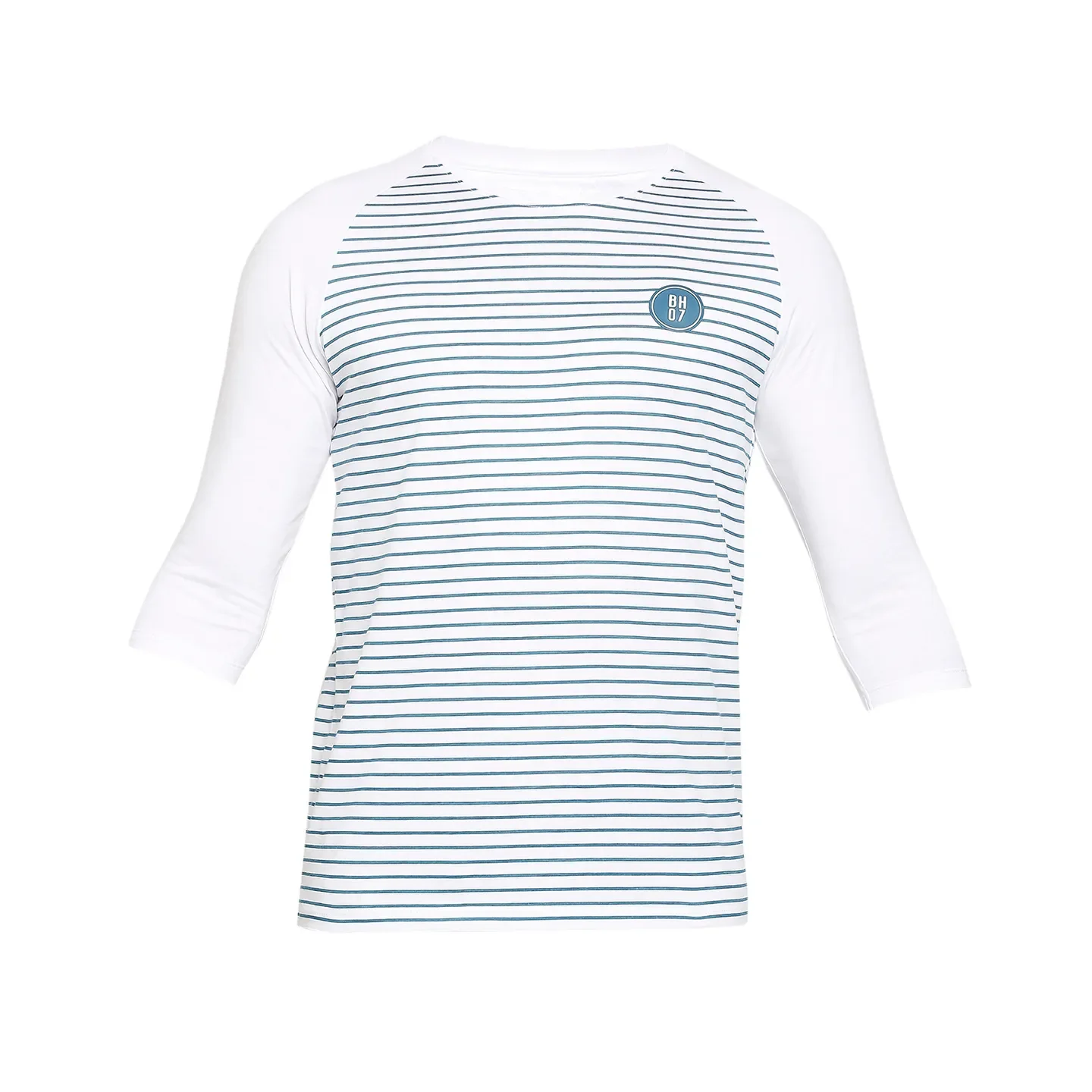 White Regular Fit Men's 3&4 th Sleeves T-Shirt by Being Human Clothing - Image 7