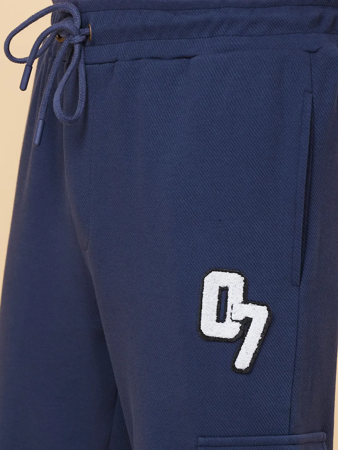 Navy Regular Fit Track Pants For Men By Being Human Clothing - Image 5