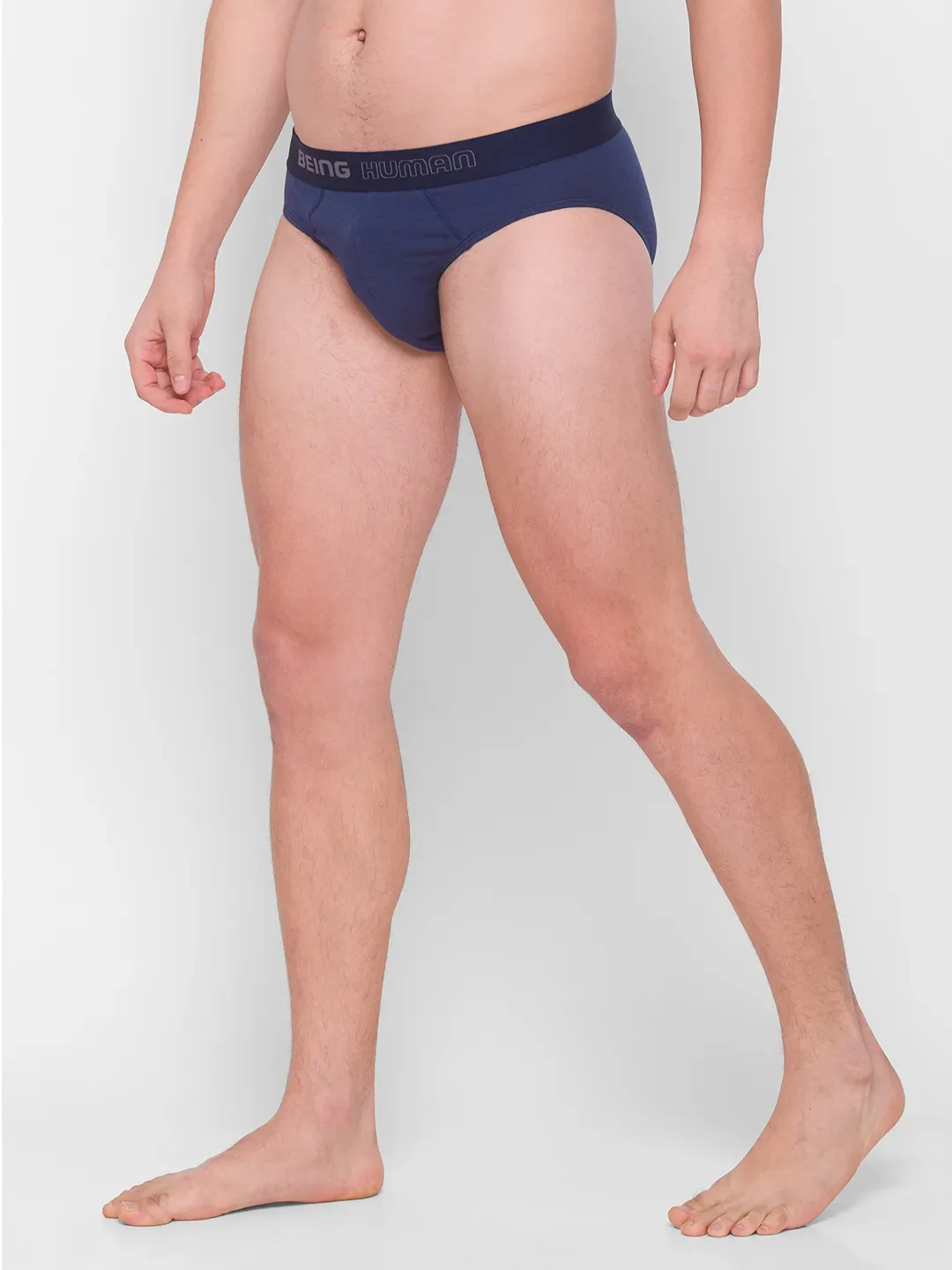 Blue Regular Fit Cotton Men's Brief by Being Human Clothing - Image 5