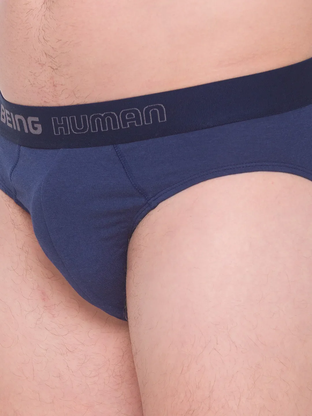 Blue Regular Fit Cotton Men's Brief by Being Human Clothing - Image 6