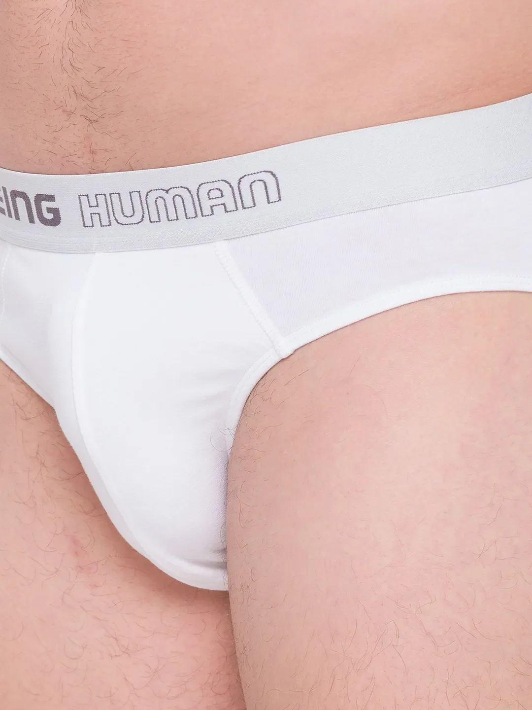 White Regular Fit Cotton Men's Brief by Being Human Clothing - Image 4