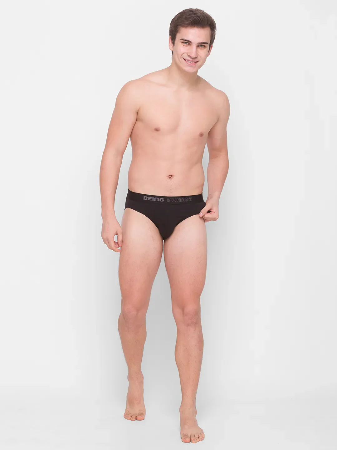 White Regular Fit Cotton Men's Brief by Being Human Clothing - Image 6