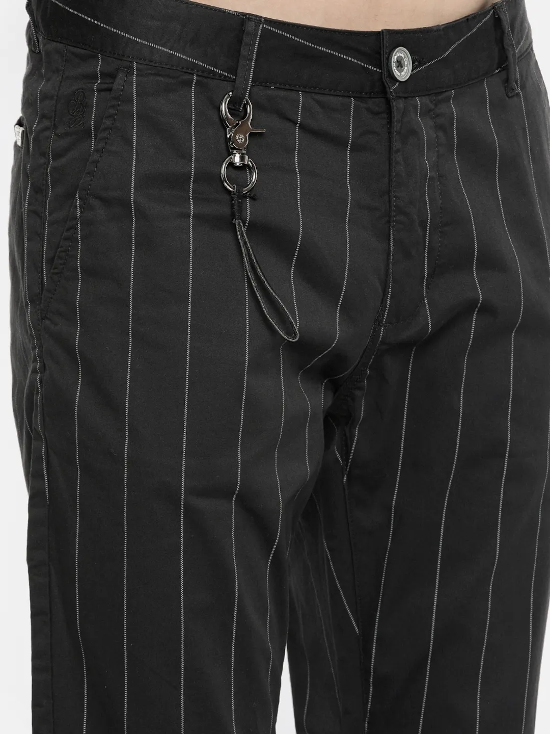 Black Regular Fit Men's Chinos by Being Human Clothing - Image 4