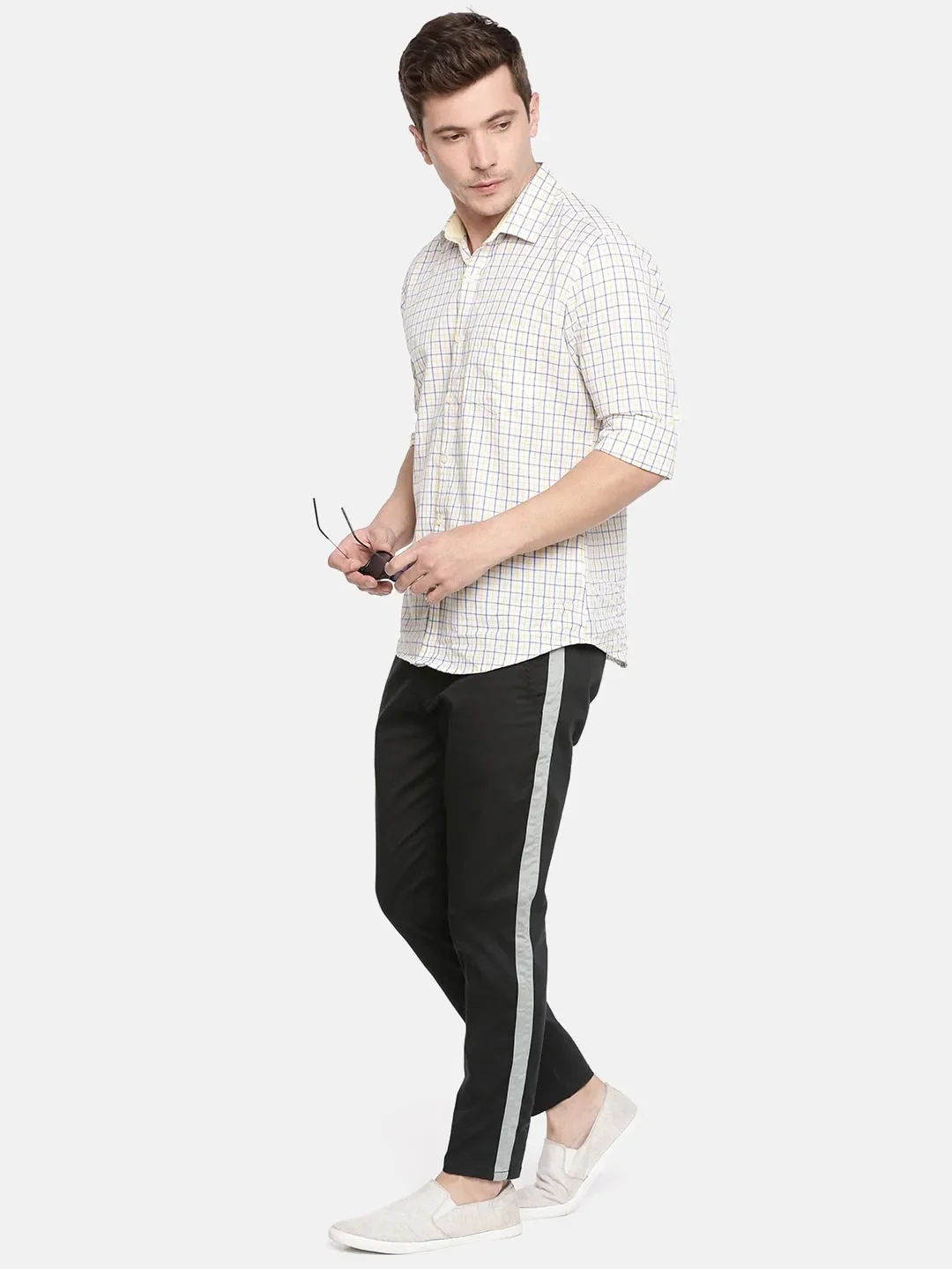 Black Regular Fit Men's Chinos by Being Human Clothing - Image 5