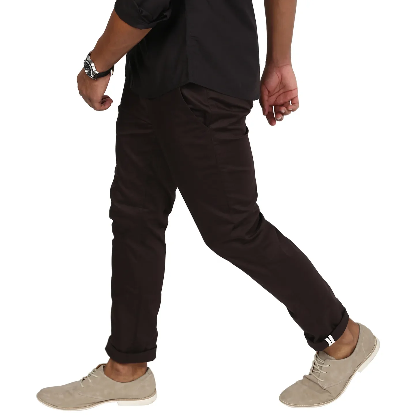 Red Regular Fit Men's Chinos by Being Human Clothing - Image 2