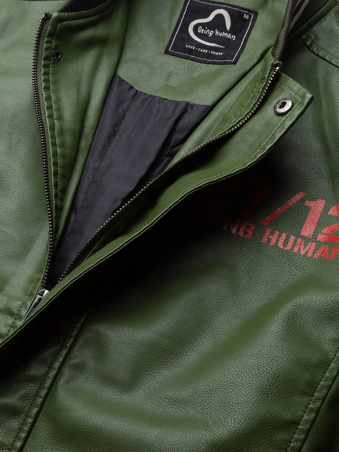 Green Regular Fit Long Sleeves Polyester Men's Jacket by Being Human Clothing - Image 6