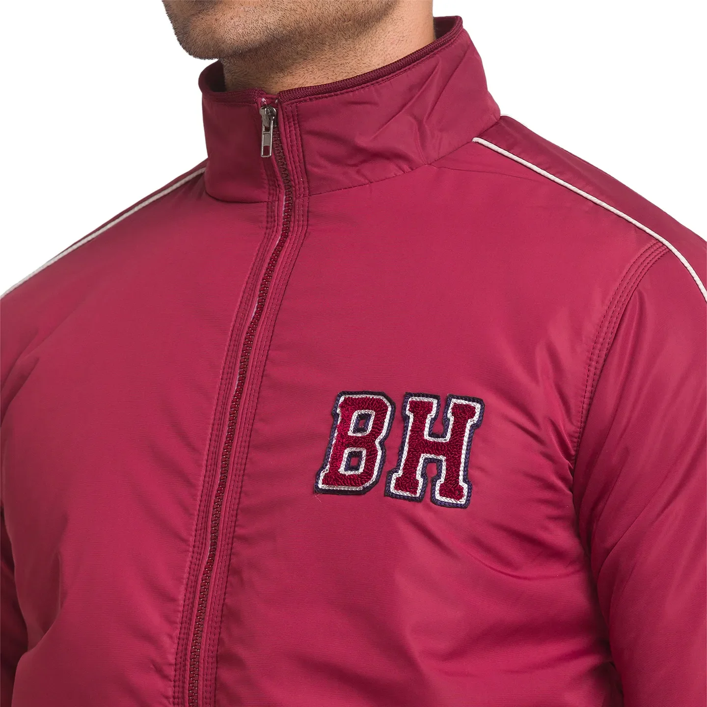 Red Regular Fit Long Sleeves Polyester Men's Jacket by Being Human Clothing - Image 5