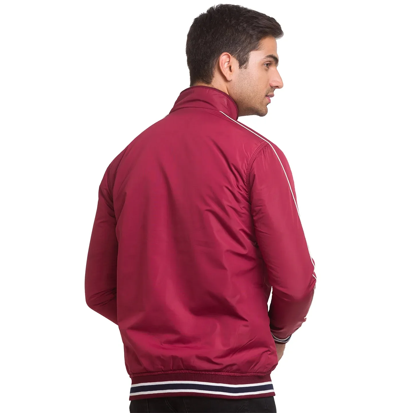Red Regular Fit Long Sleeves Polyester Men's Jacket by Being Human Clothing - Image 8