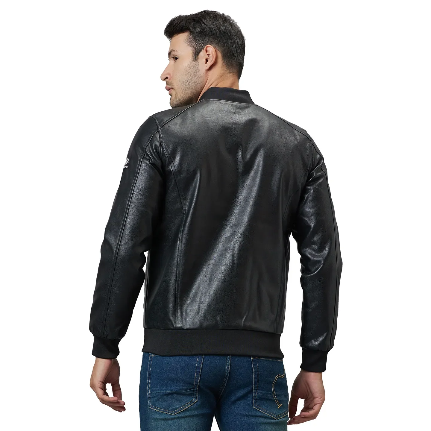 Black Regular Fit Long Sleeves Polyester Men's Jacket by Being Human Clothing - Image 3