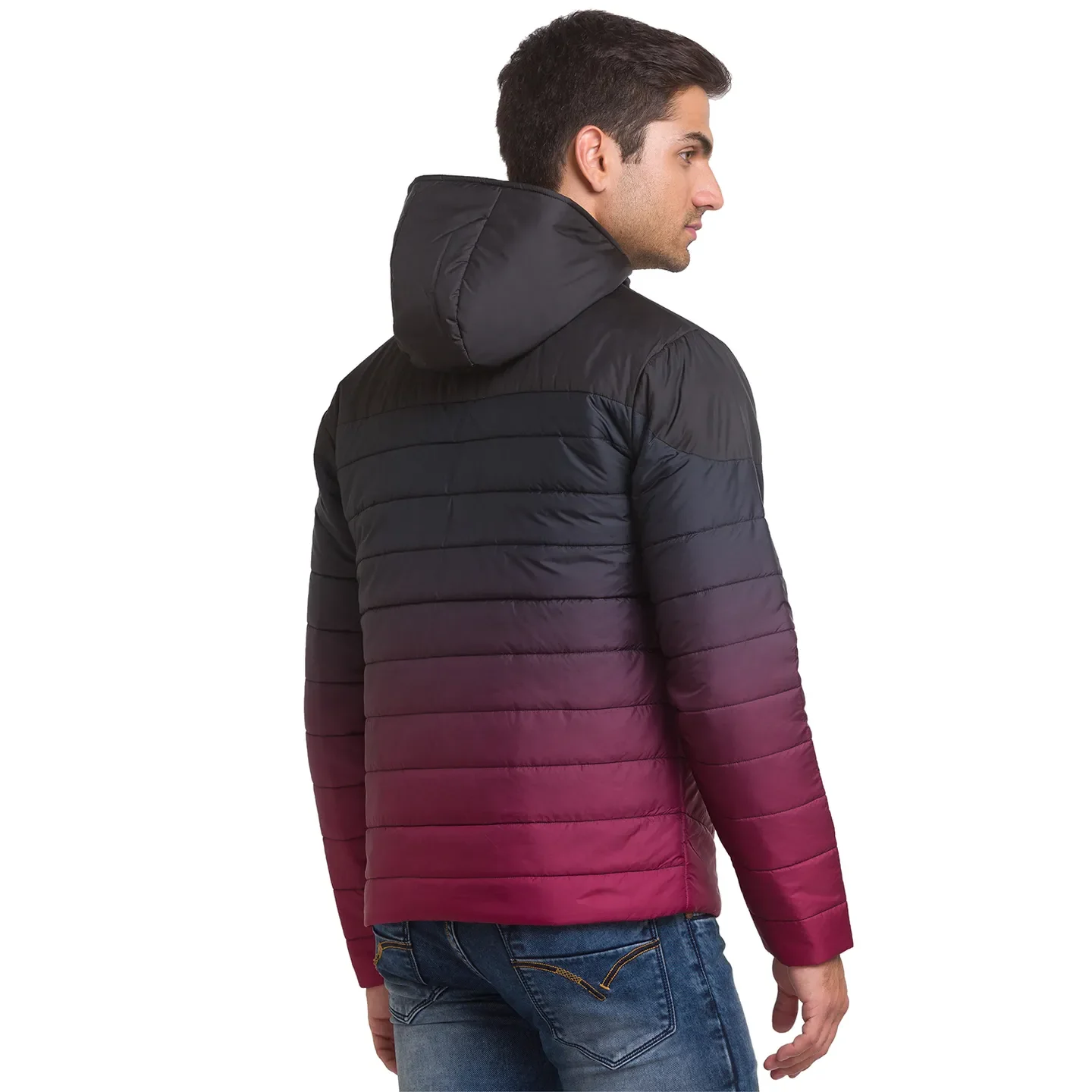 Black Regular Fit Long Sleeves Polyester Men's Jacket by Being Human Clothing - Image 3