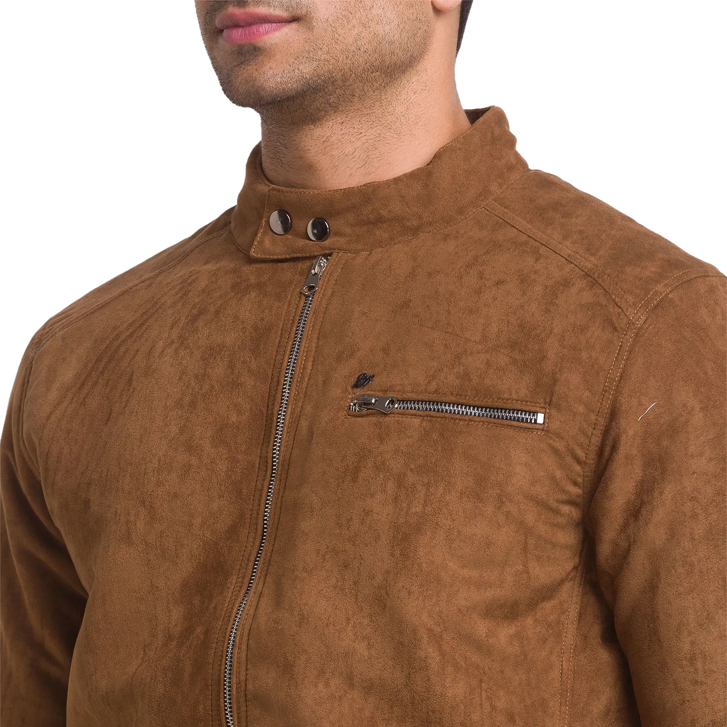 Brown Regular Fit Long Sleeves Polyester Men's Jacket by Being Human Clothing - Image 5