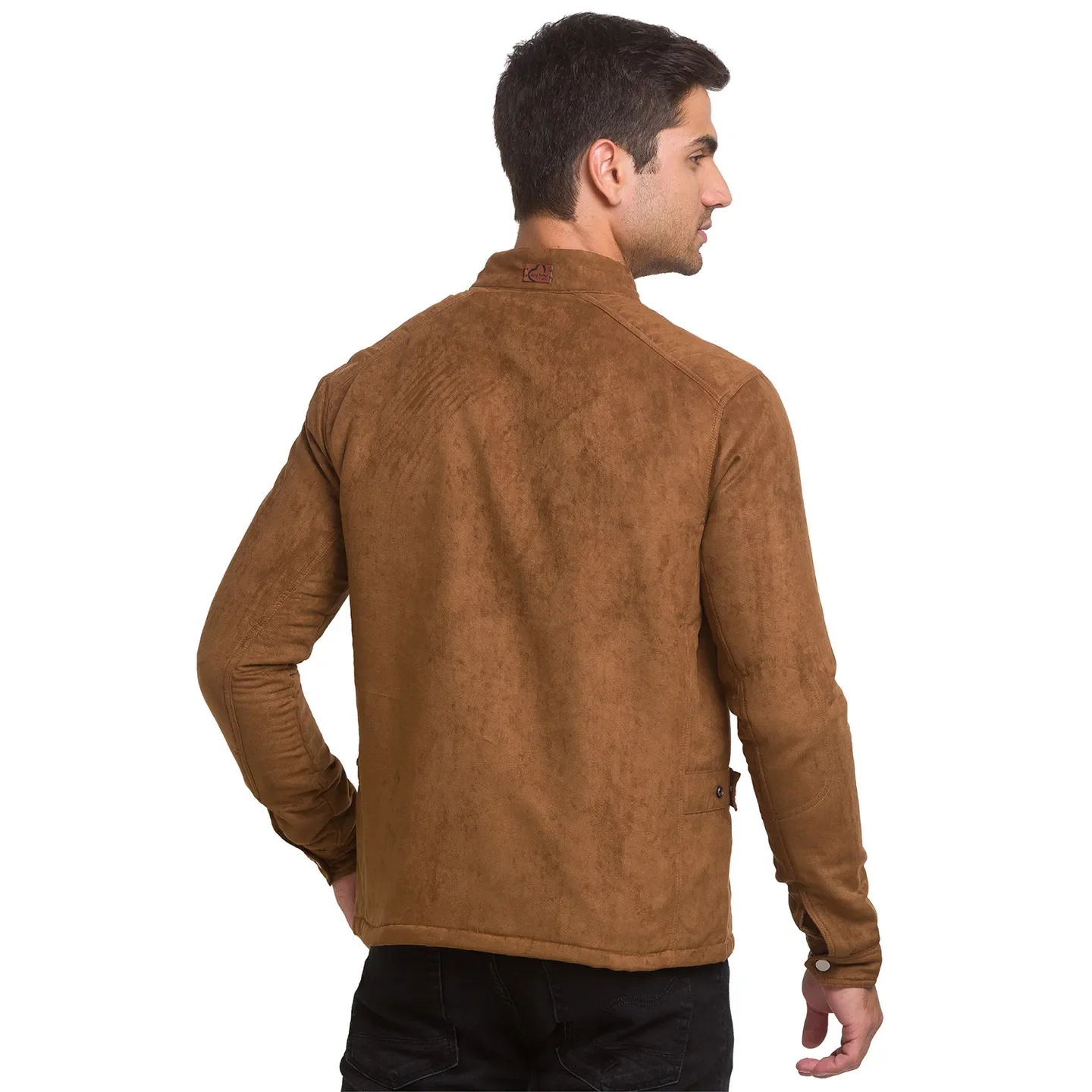 Brown Regular Fit Long Sleeves Polyester Men's Jacket by Being Human Clothing - Image 8