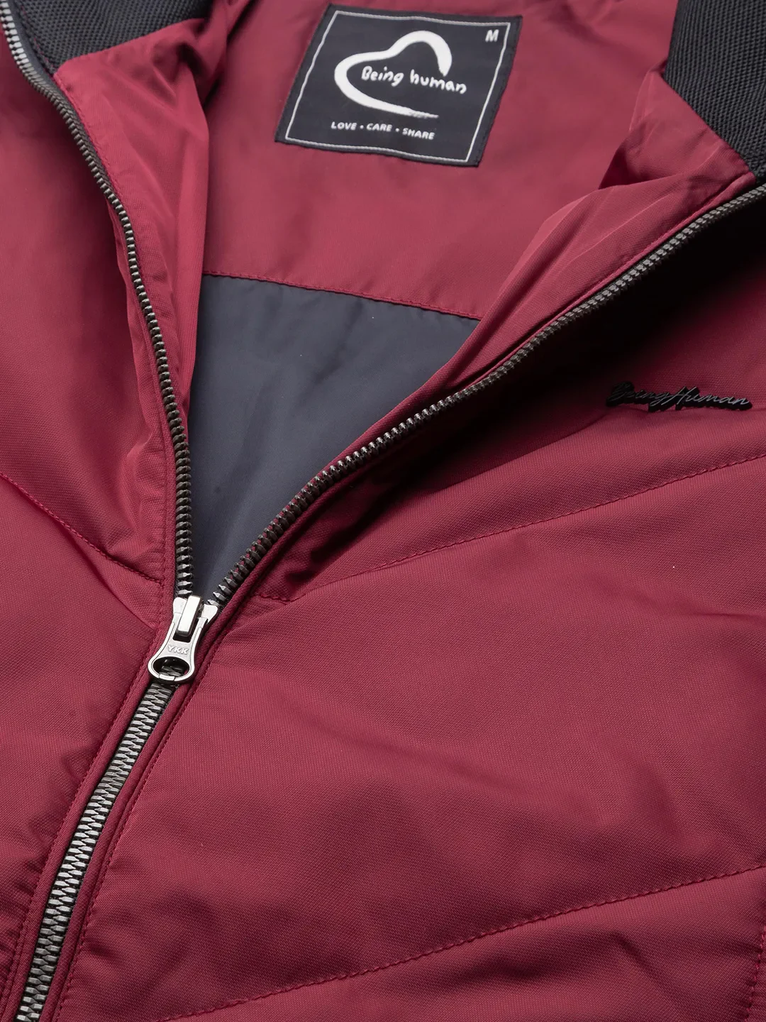 Red Regular Fit Men's Jacket by Being Human Clothing - Image 3