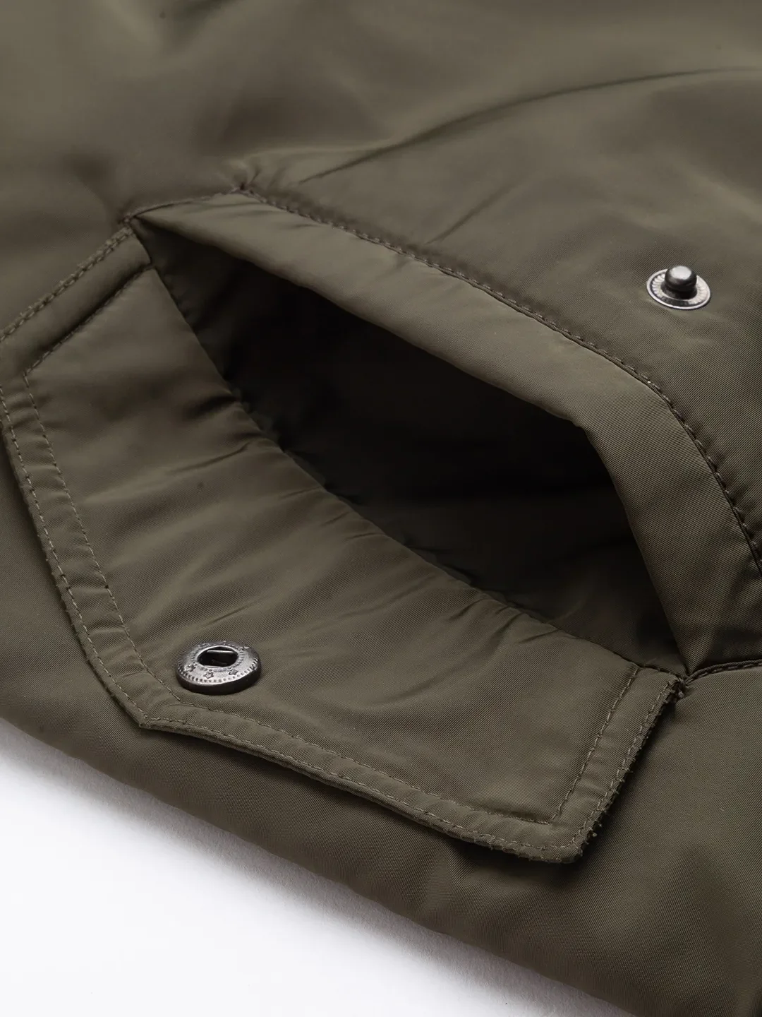 Green Regular Fit Long Sleeves Polyester Men's Jacket by Being Human Clothing - Image 3