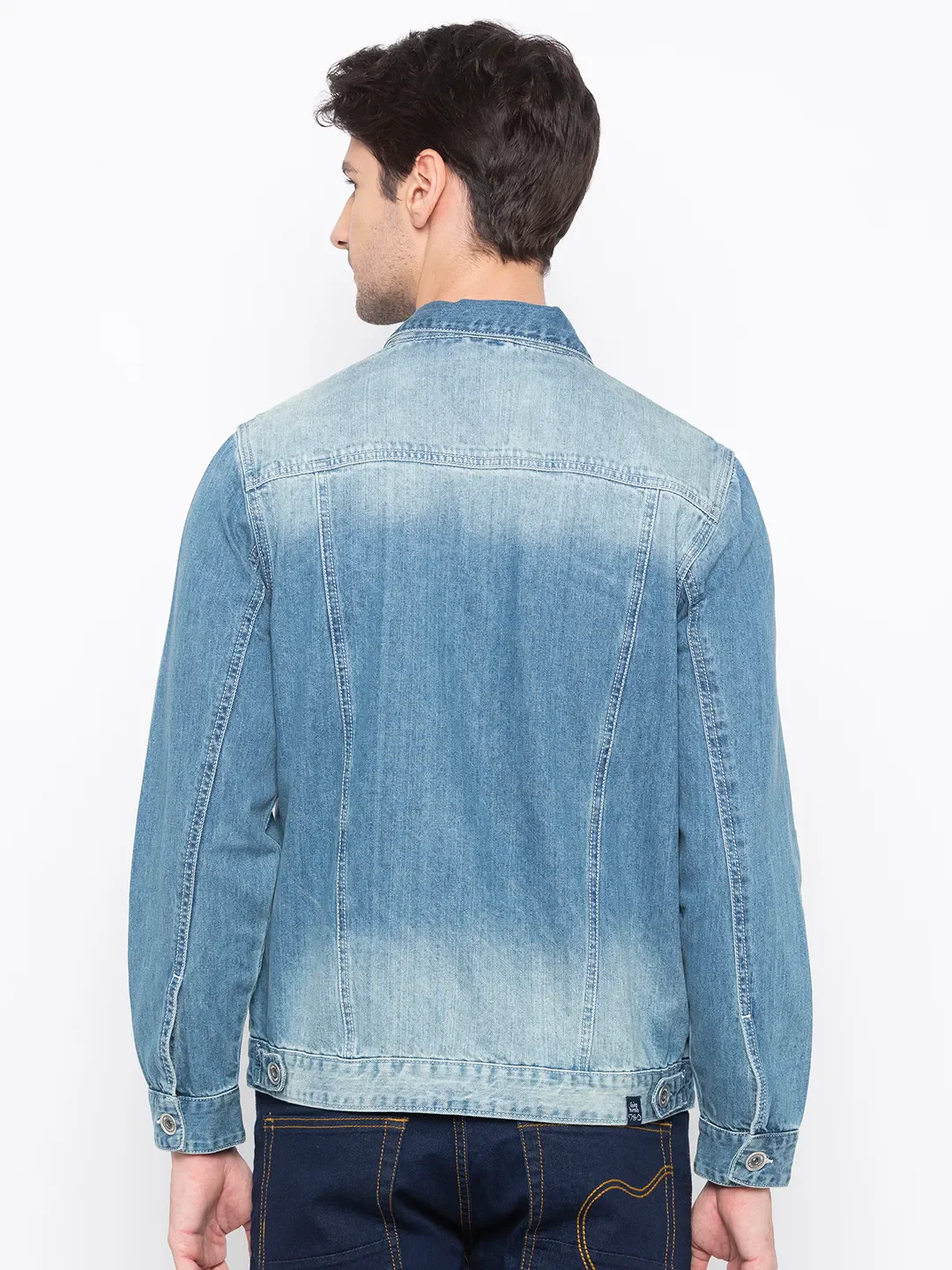 Blue Regular Fit Long Sleeves Men's Jacket by Being Human Clothing - Image 3