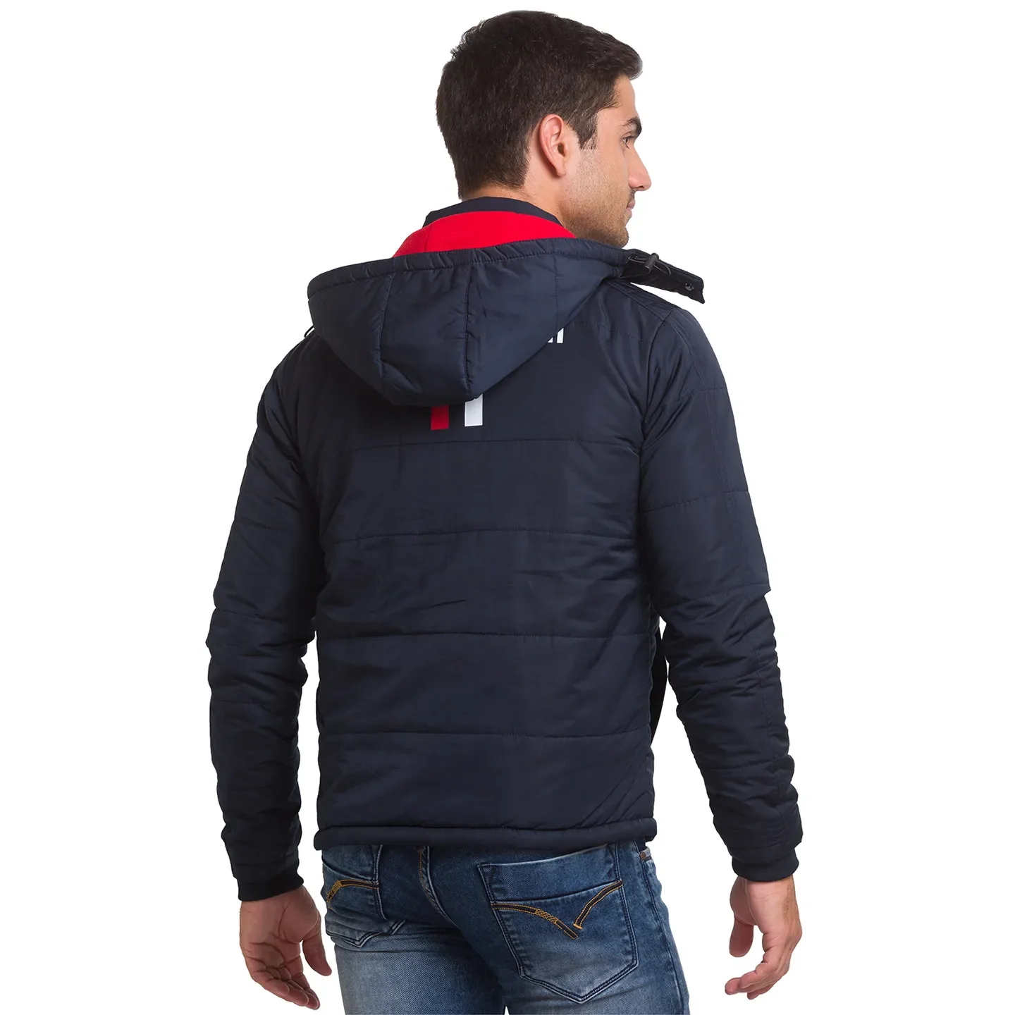 Blue Regular Fit Long Sleeves Polyester Men's Jacket by Being Human Clothing - Image 3
