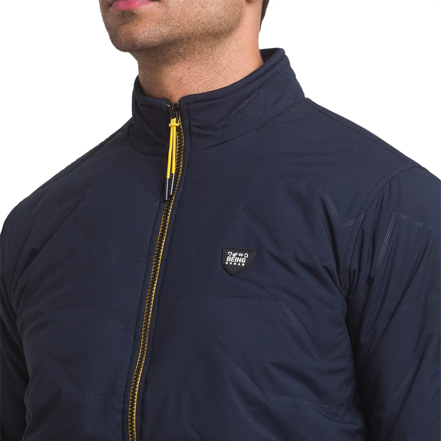 Blue Regular Fit Long Sleeves Polyester Men's Jacket by Being Human Clothing - Image 5