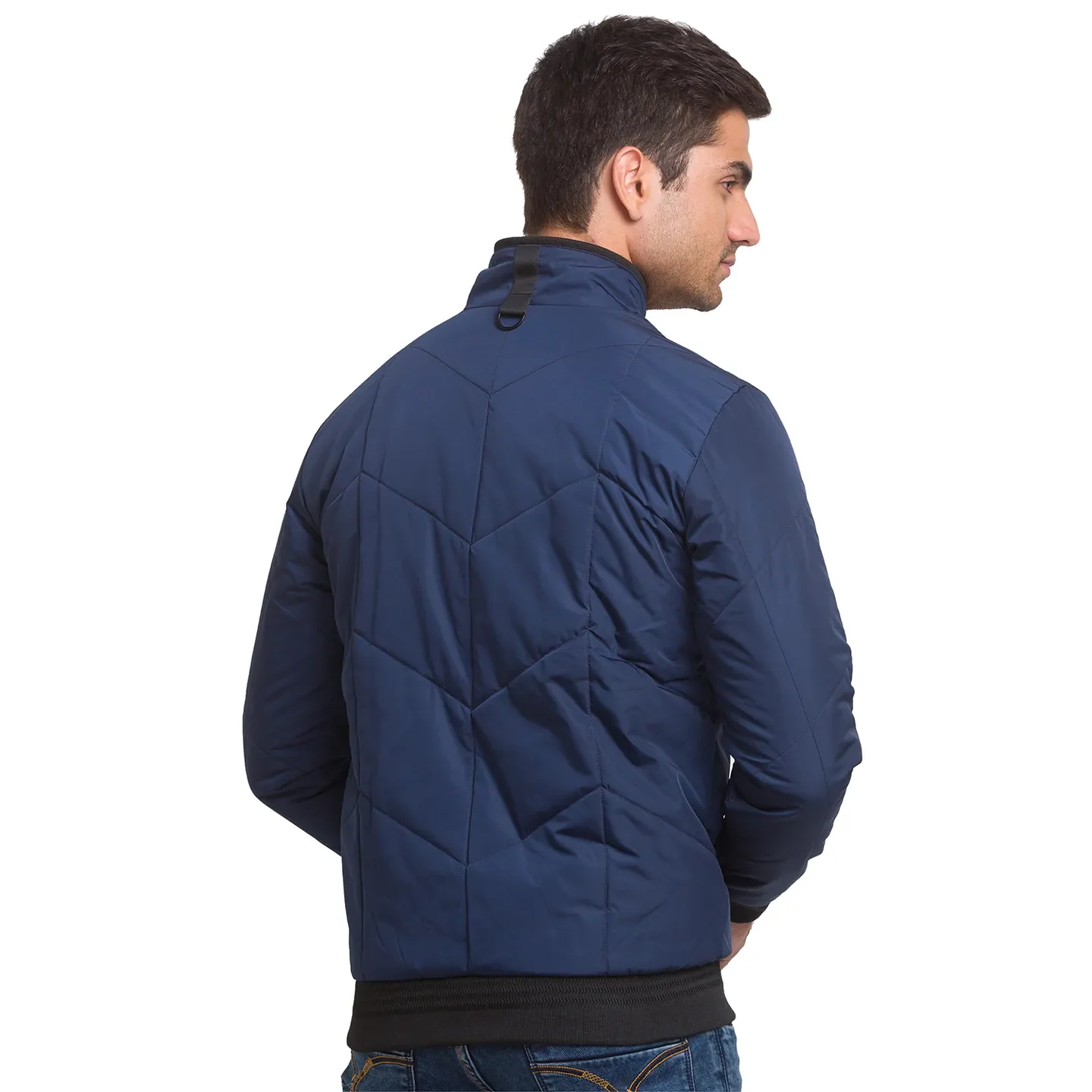Blue Regular Fit Long Sleeves Polyester Men's Jacket by Being Human Clothing - Image 3