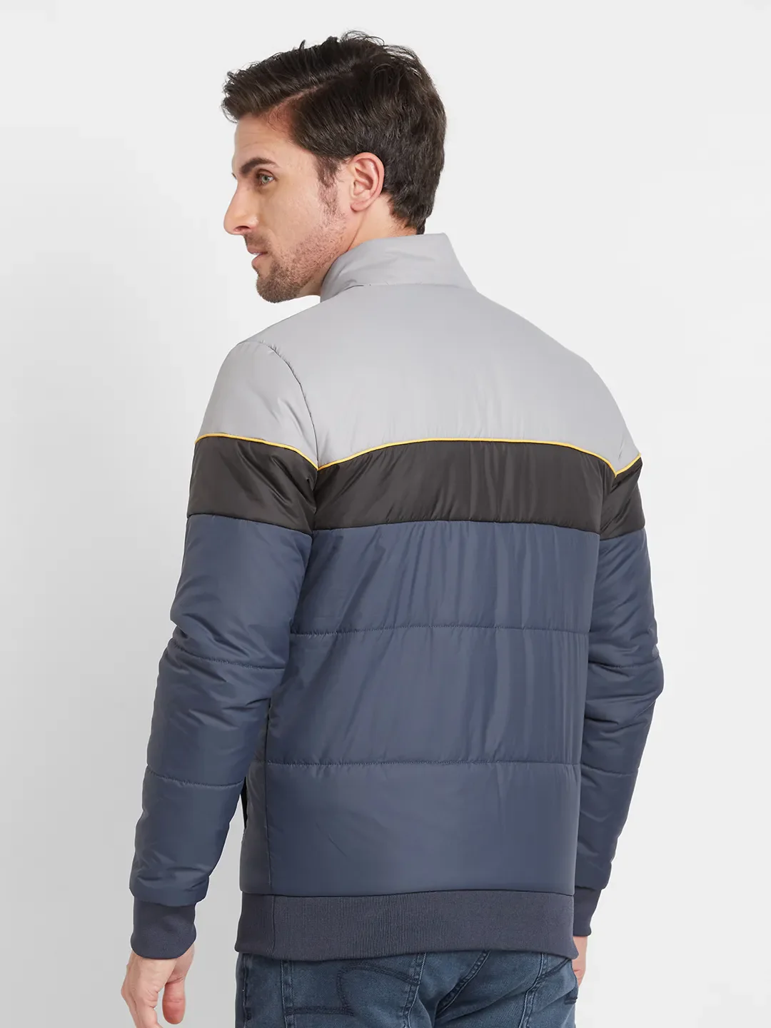 Blue Regular Fit Long Sleeves Men's Jacket by Being Human Clothing - Image 3
