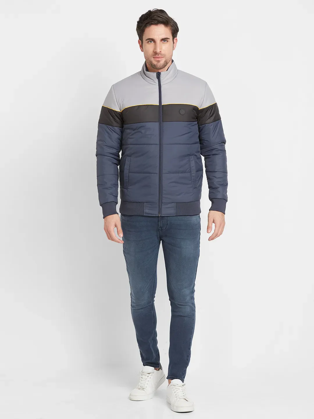 Blue Regular Fit Long Sleeves Men's Jacket by Being Human Clothing - Image 4