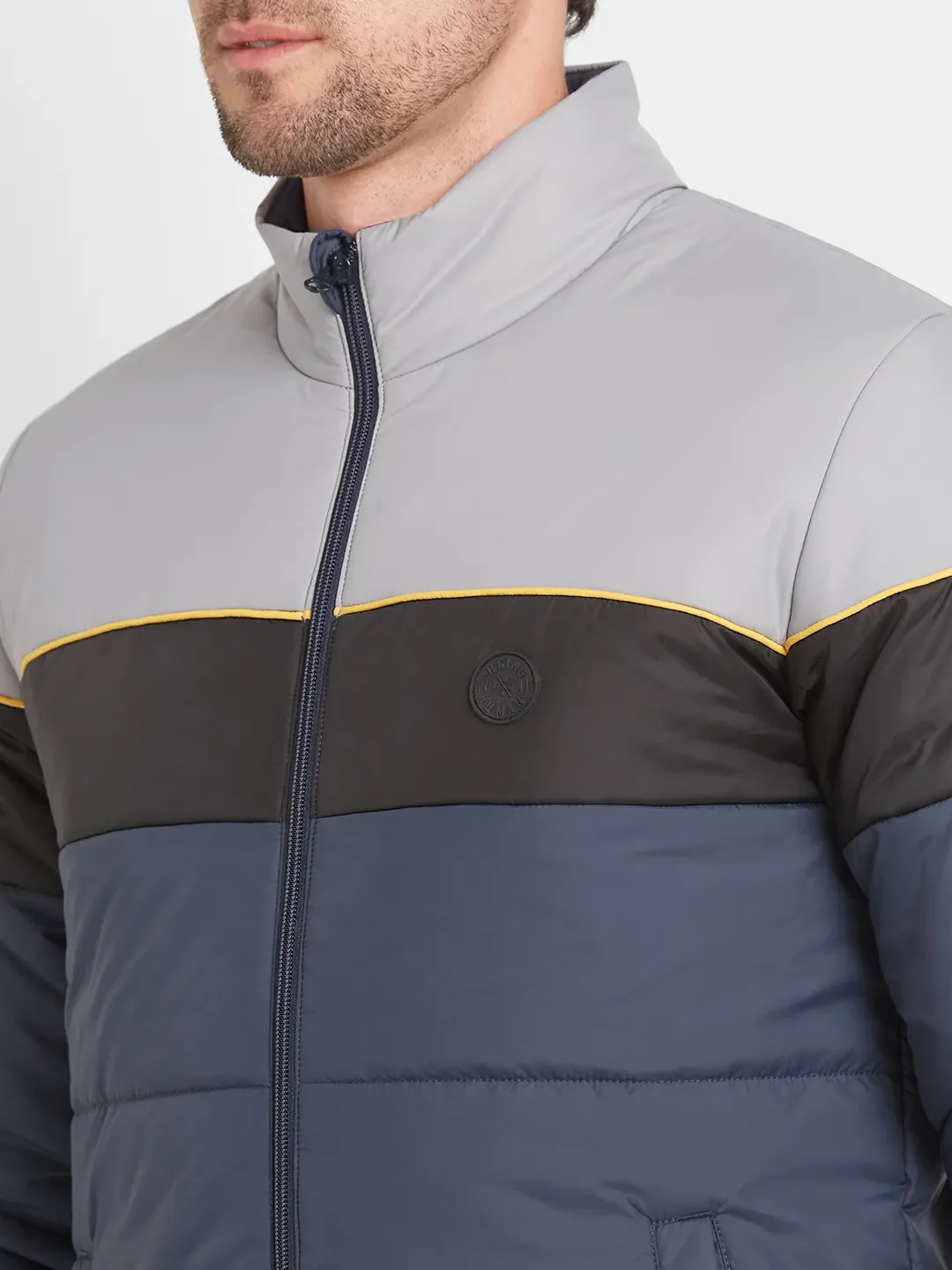 Blue Regular Fit Long Sleeves Men's Jacket by Being Human Clothing - Image 5
