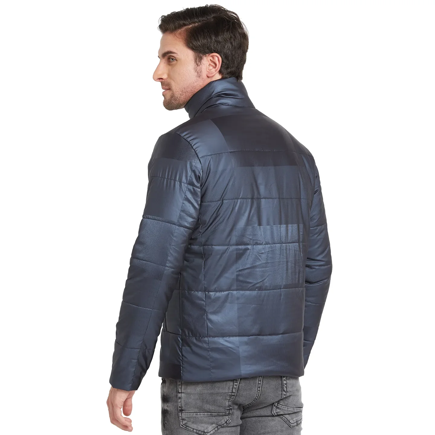 Navy Regular Fit Men's Jacket by Being Human Clothing - Image 3