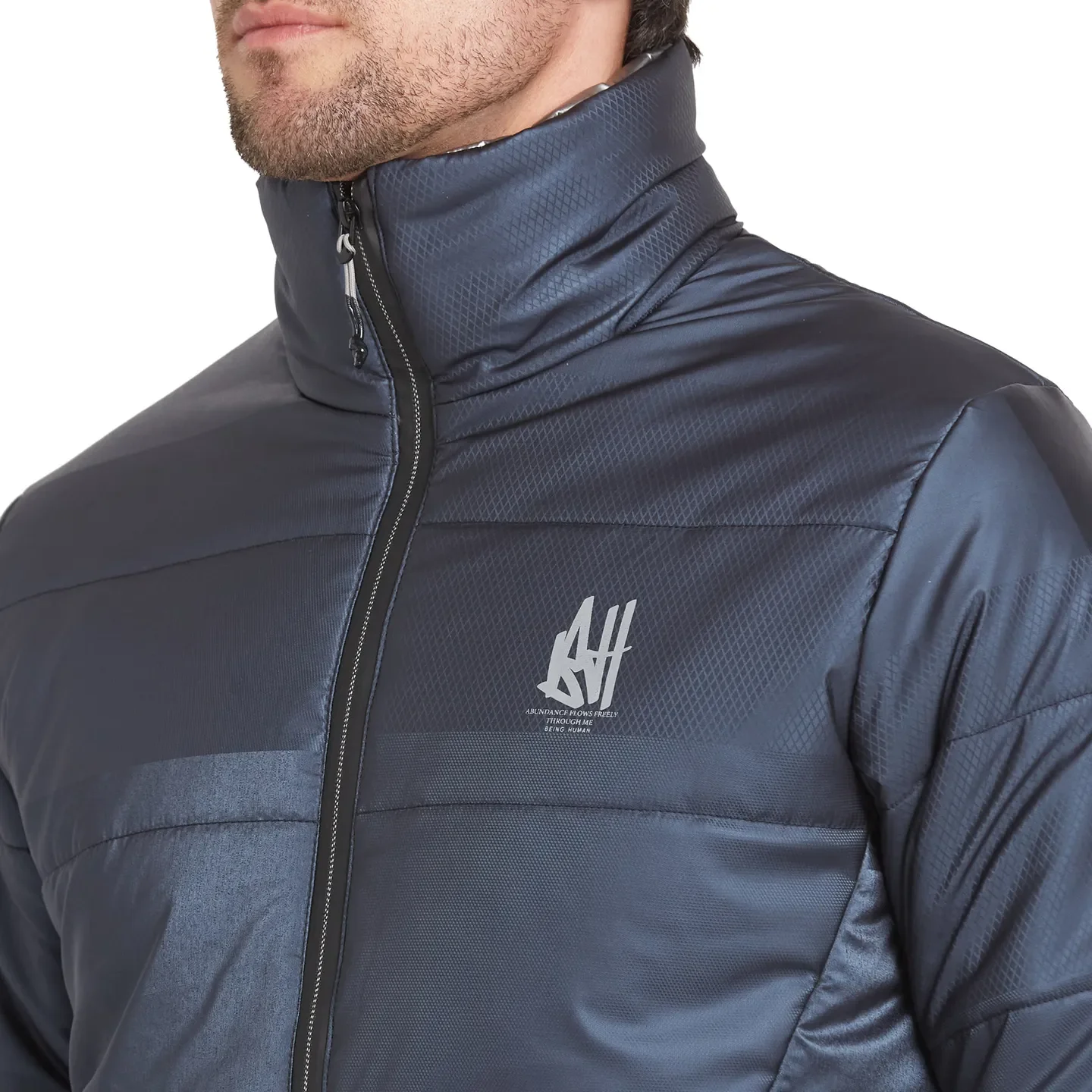 Navy Regular Fit Men's Jacket by Being Human Clothing - Image 5