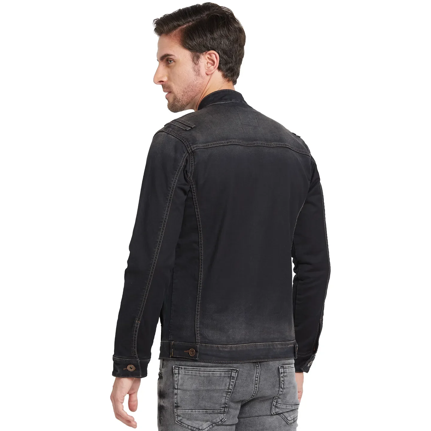 Blue Regular Fit Long Sleeves Men's Jacket by Being Human Clothing - Image 3