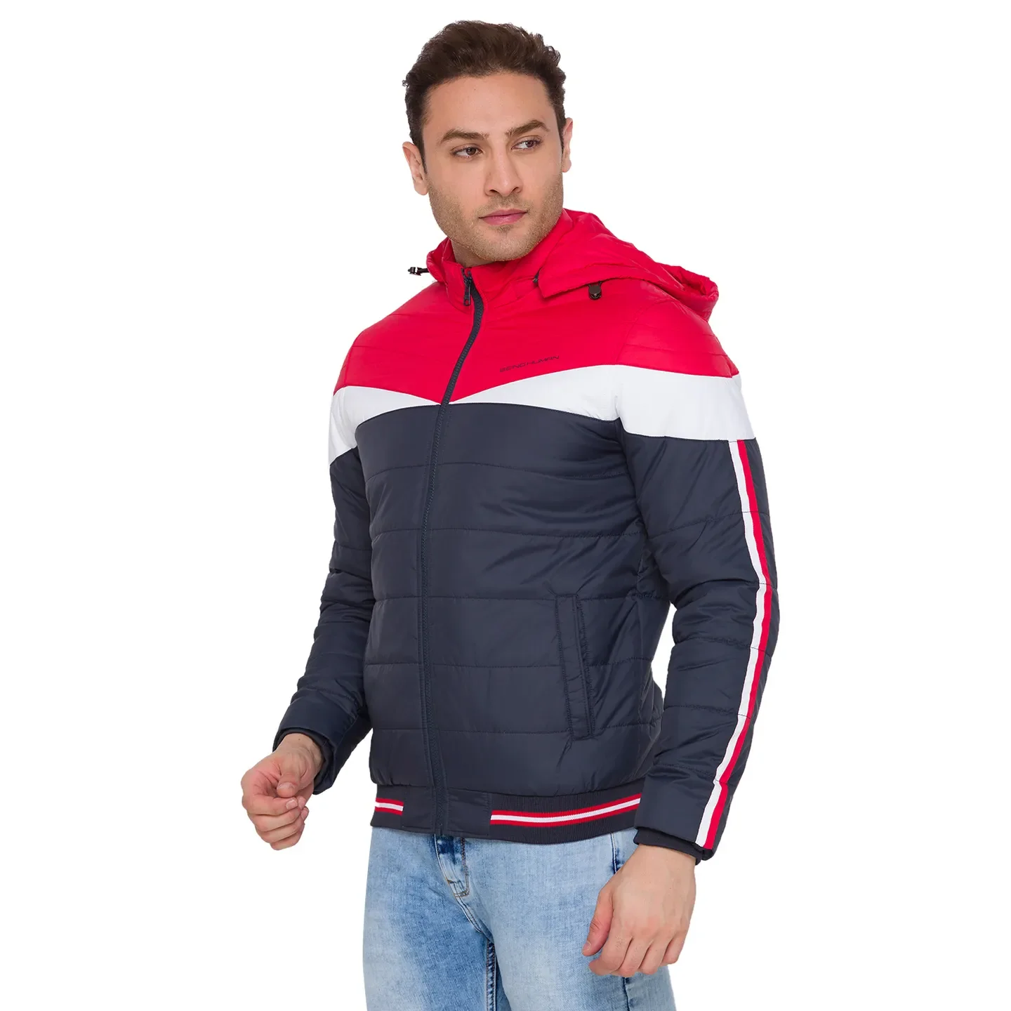 Blue Regular Fit Long Sleeves Men's Jacket by Being Human Clothing