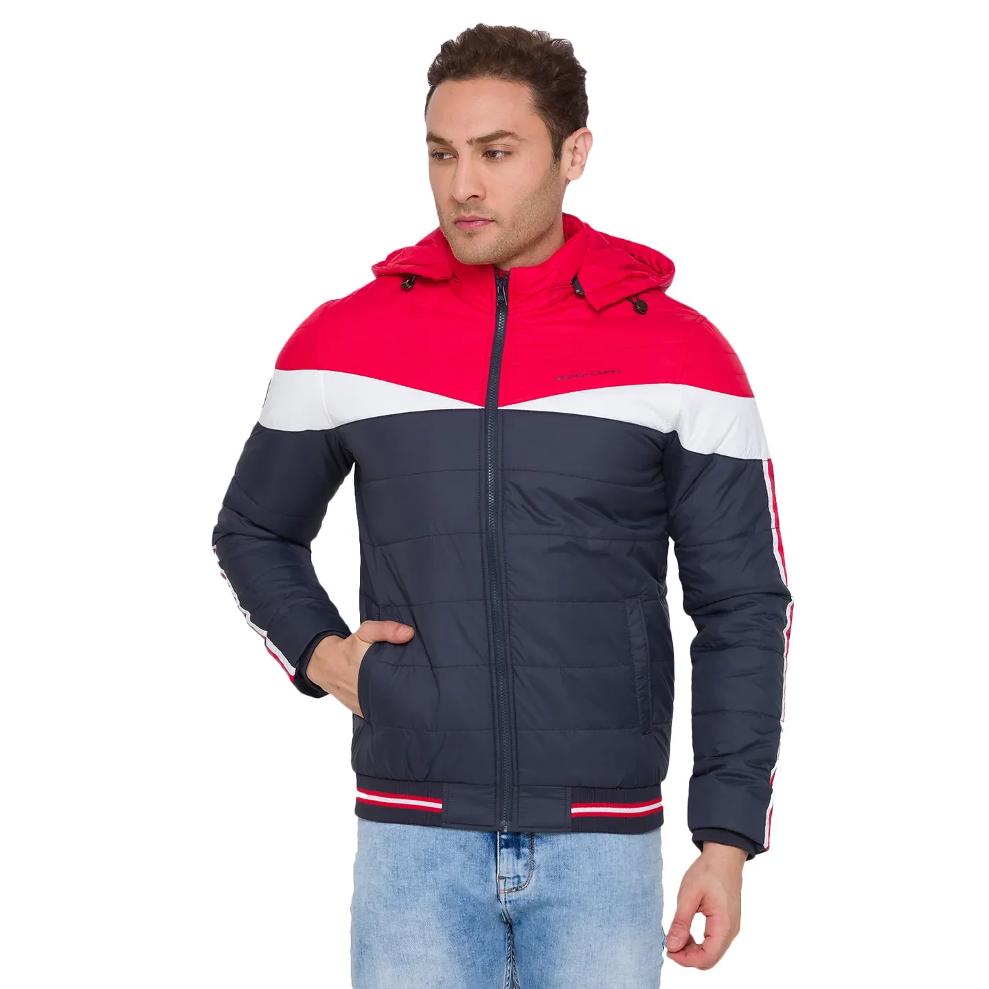 Blue Regular Fit Long Sleeves Men's Jacket by Being Human Clothing - Image 2