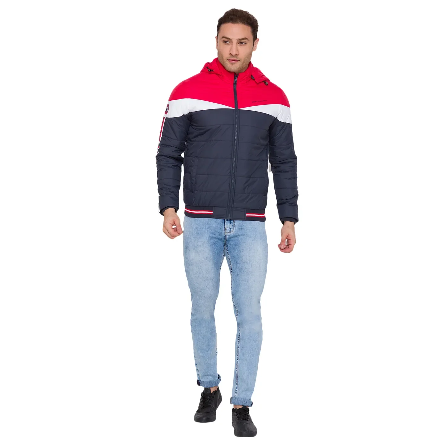 Blue Regular Fit Long Sleeves Men's Jacket by Being Human Clothing - Image 5
