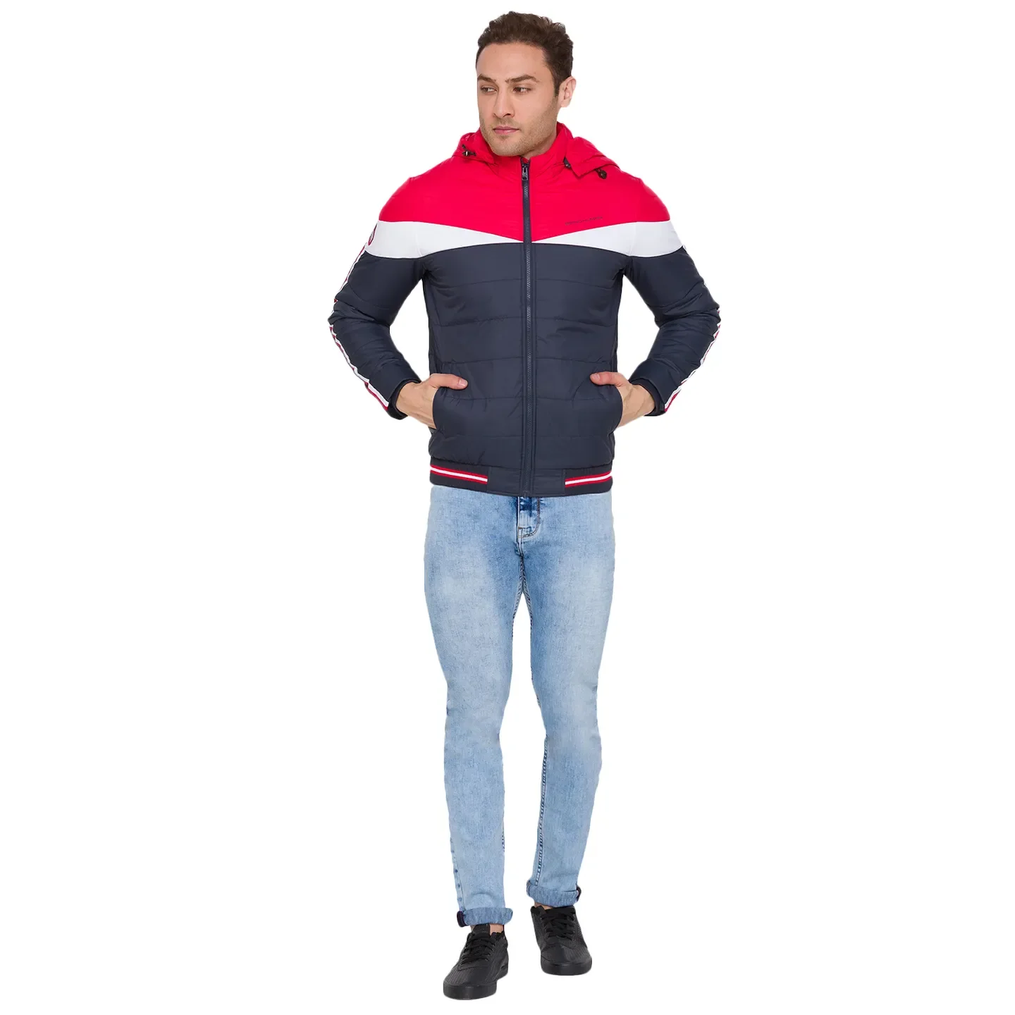 Blue Regular Fit Long Sleeves Men's Jacket by Being Human Clothing - Image 6