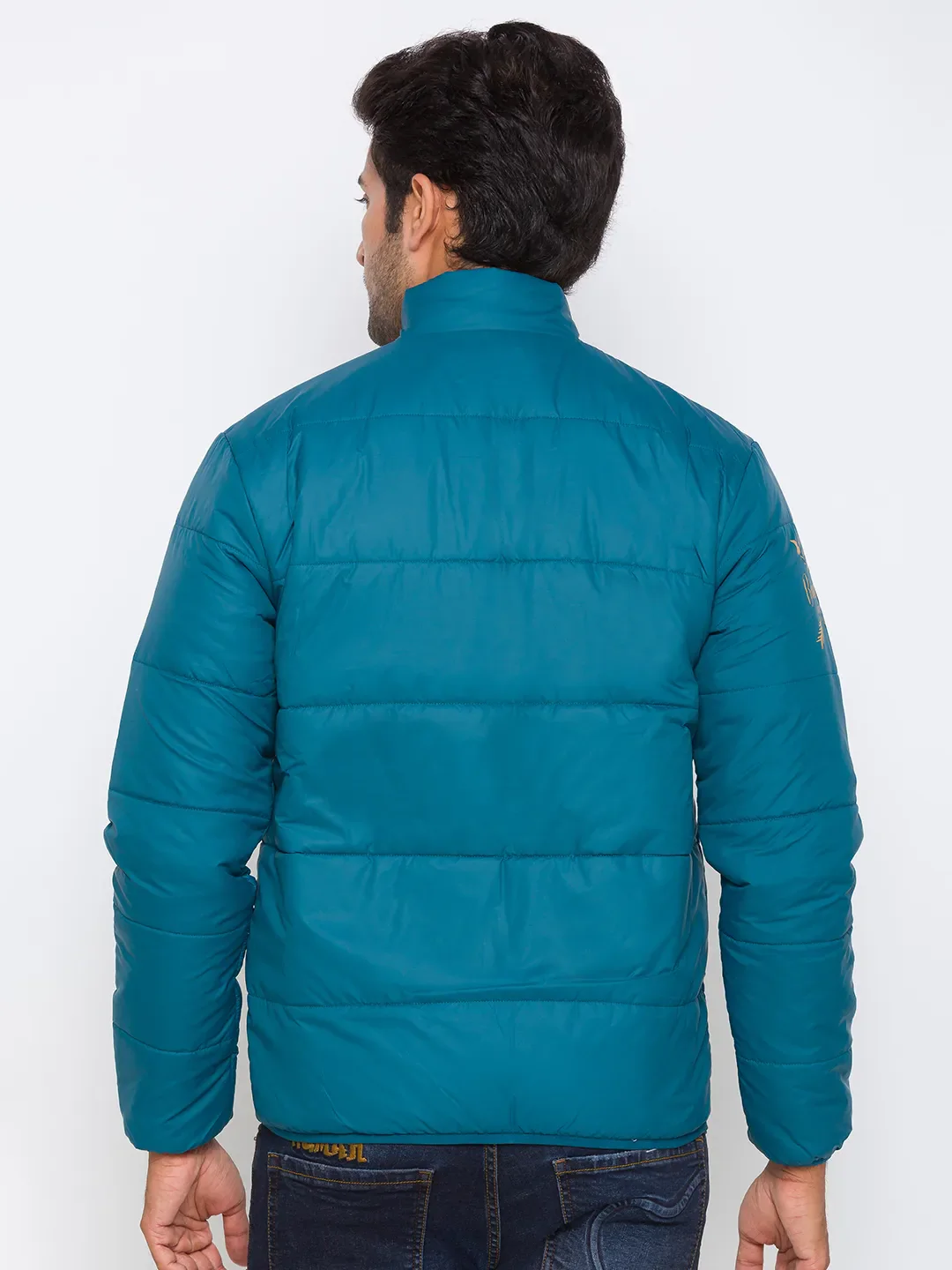 Blue Regular Fit Long Sleeves Cotton Men's Jacket by Being Human Clothing - Image 3