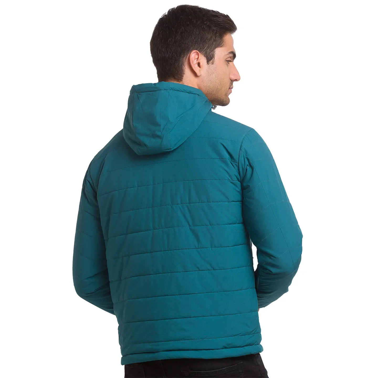 Blue Regular Fit Long Sleeves Polyester Men's Jacket by Being Human Clothing - Image 3
