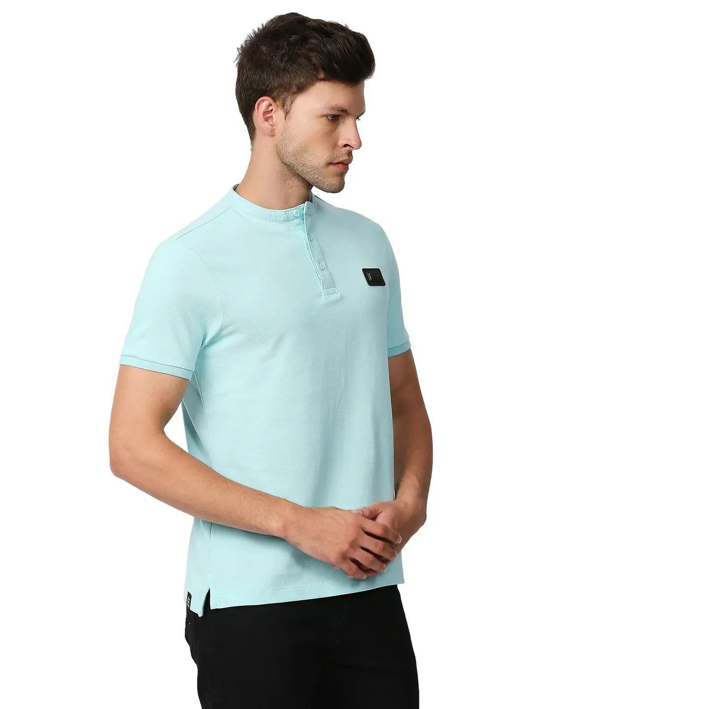 Blue Regular Fit Men's Polo T-Shirt by Being Human Clothing - Image 3