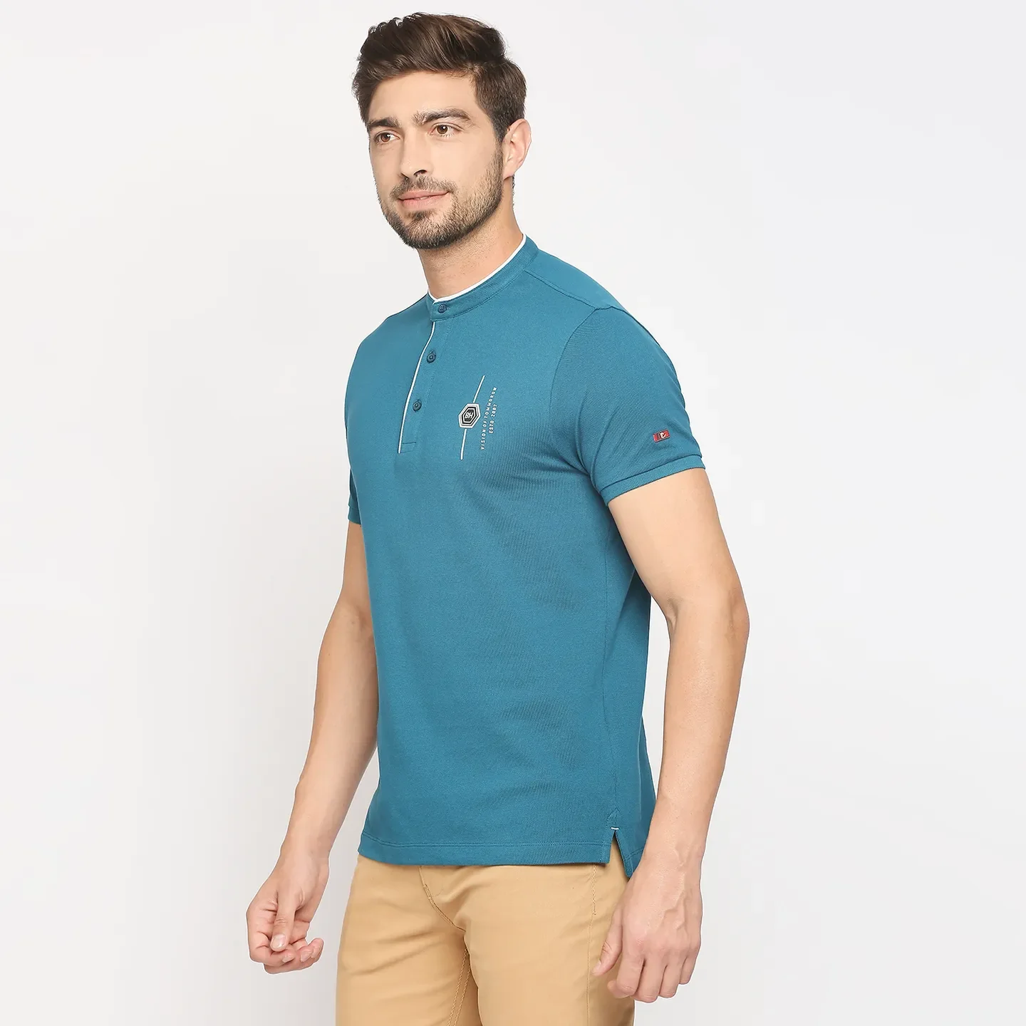 Blue Regular Fit Men's Polo T-Shirt by Being Human Clothing - Image 2