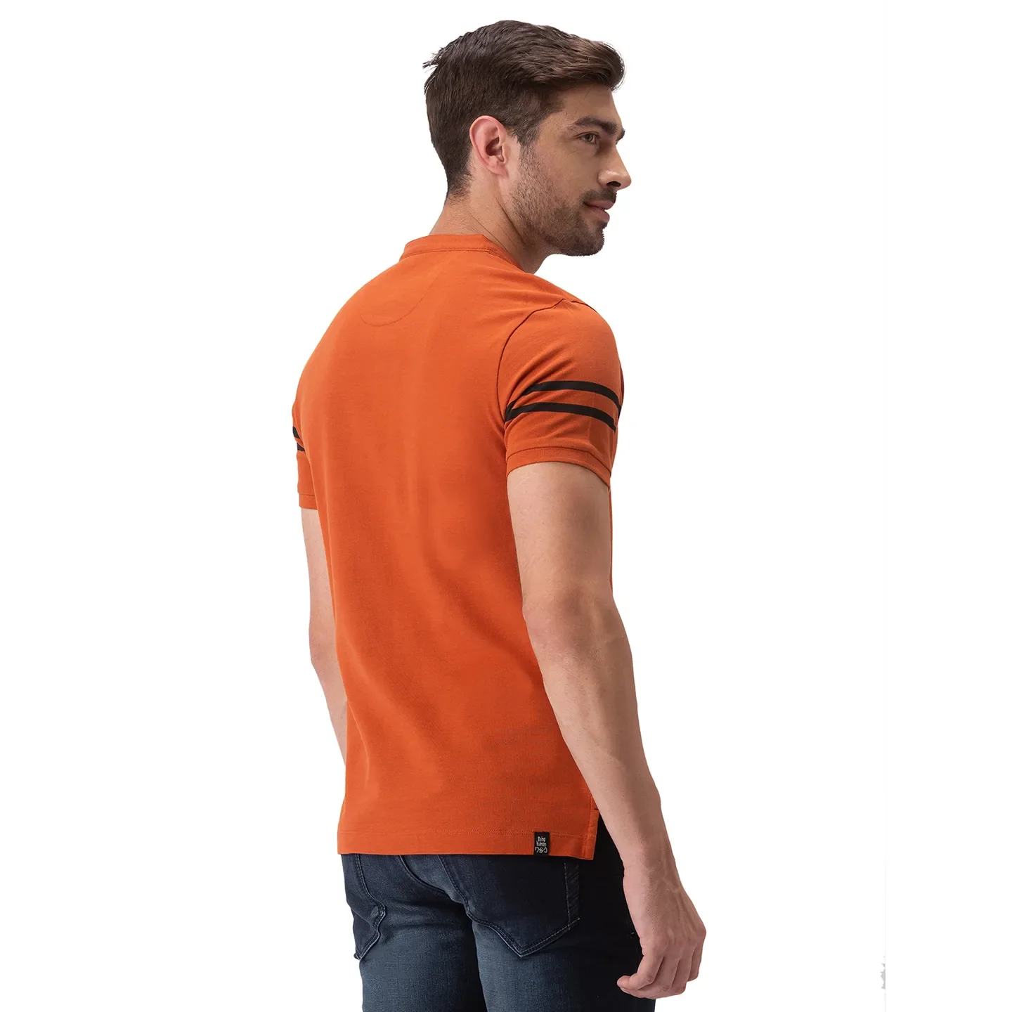 Brown Regular Fit Men's Polo T-Shirt by Being Human Clothing - Image 3